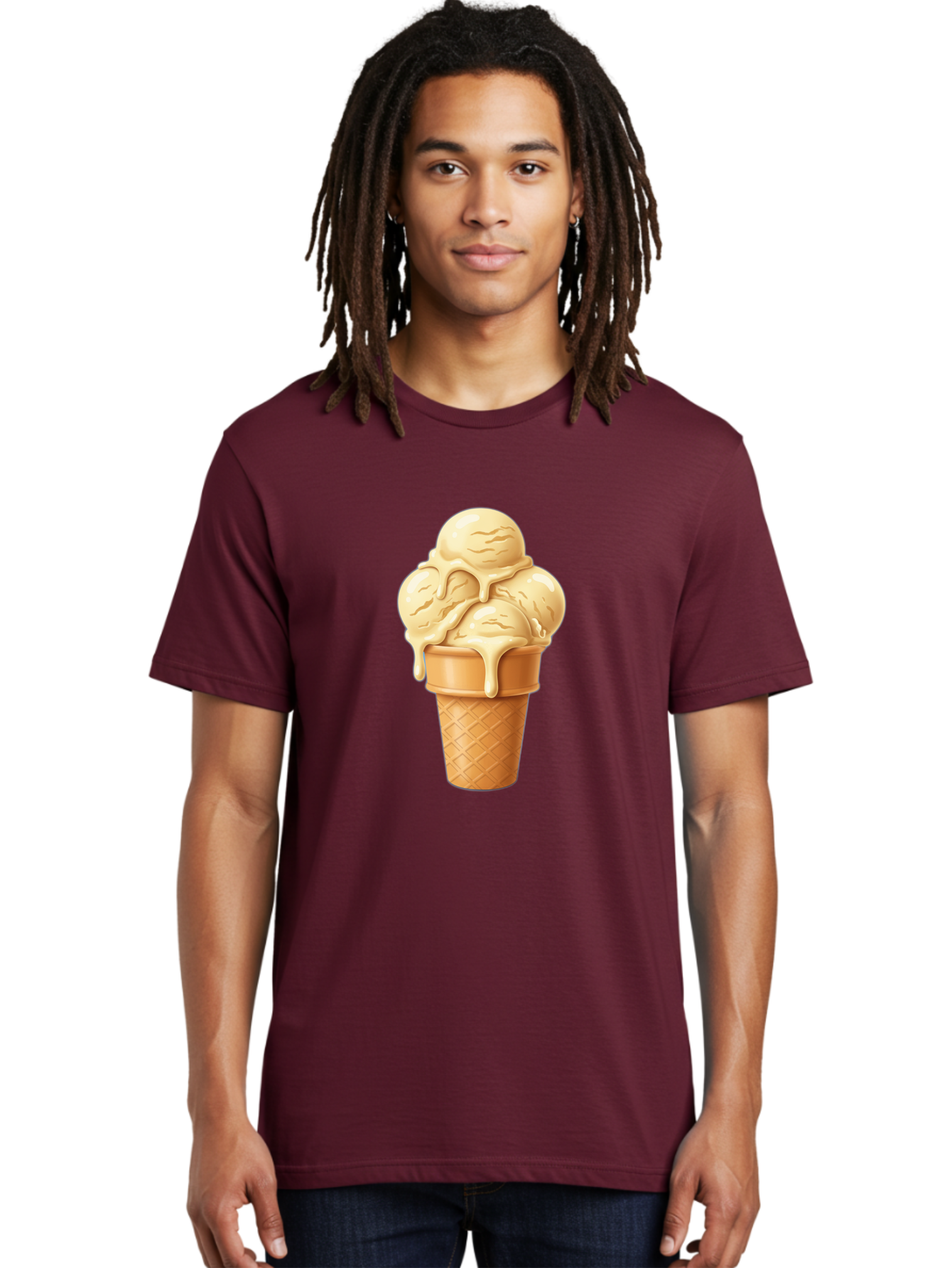 Vanilla-Ice-Cream Men'S Graphic Tee, 100% Cotton, Comfortable Casual Summer Wear, Machine Washable, Vintage Camera, Old Camera, Antique Camera, Black Camera, Classic Photography, Photography Equipment, Nostalgic Device, Film Camera, Camera Art Baj836
