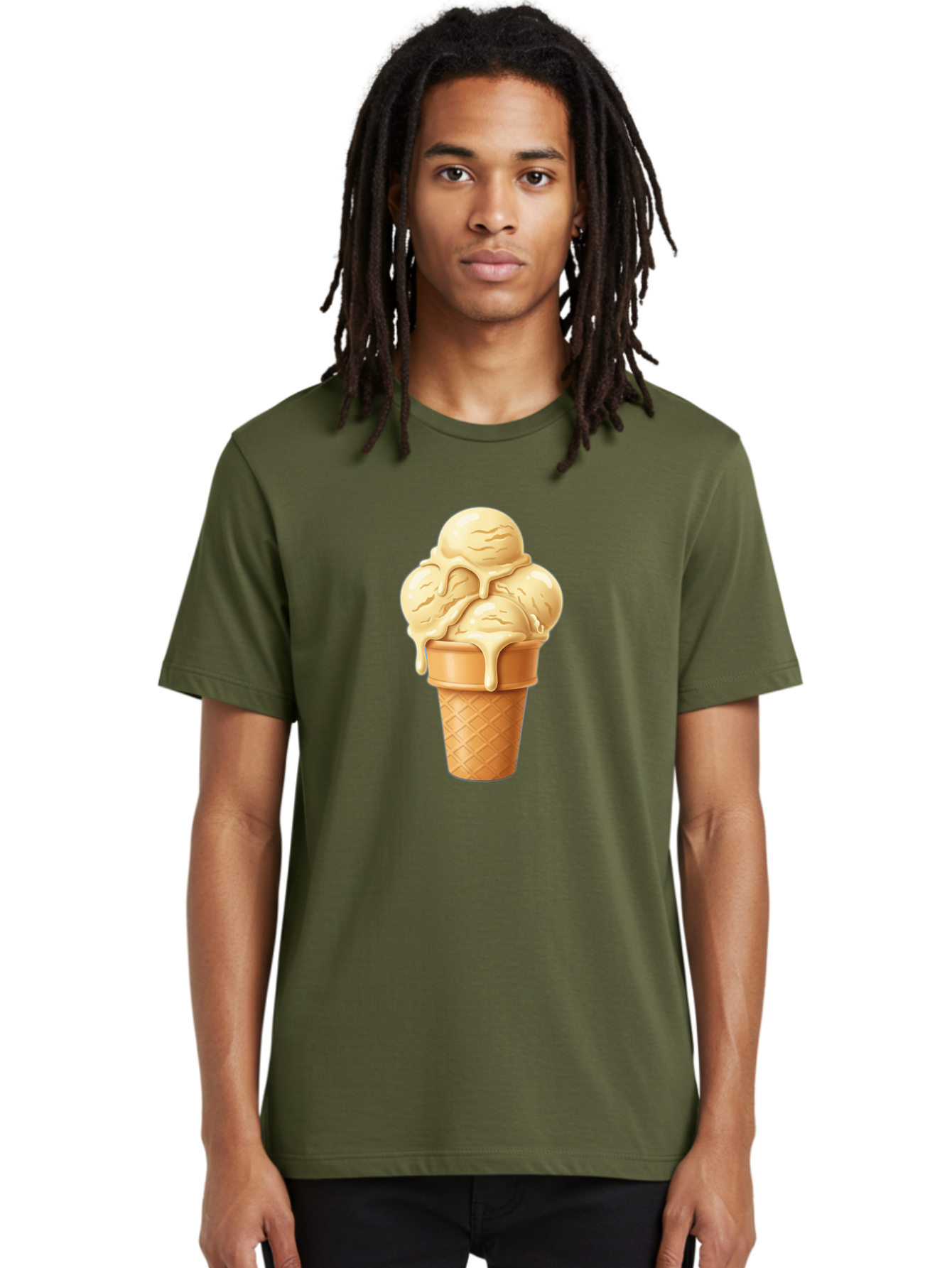 Vanilla-Ice-Cream Men'S Graphic Tee, 100% Cotton, Comfortable Casual Summer Wear, Machine Washable, Vintage Camera, Old Camera, Antique Camera, Black Camera, Classic Photography, Photography Equipment, Nostalgic Device, Film Camera, Camera Art Baj836