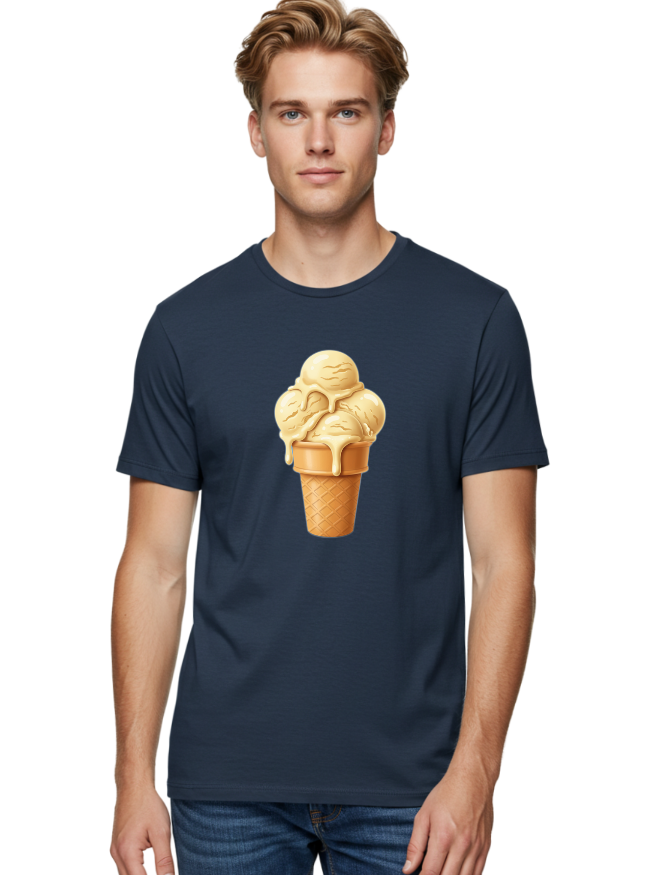 Vanilla-Ice-Cream Men'S Graphic Tee, 100% Cotton, Comfortable Casual Summer Wear, Machine Washable, Vintage Camera, Old Camera, Antique Camera, Black Camera, Classic Photography, Photography Equipment, Nostalgic Device, Film Camera, Camera Art Baj836