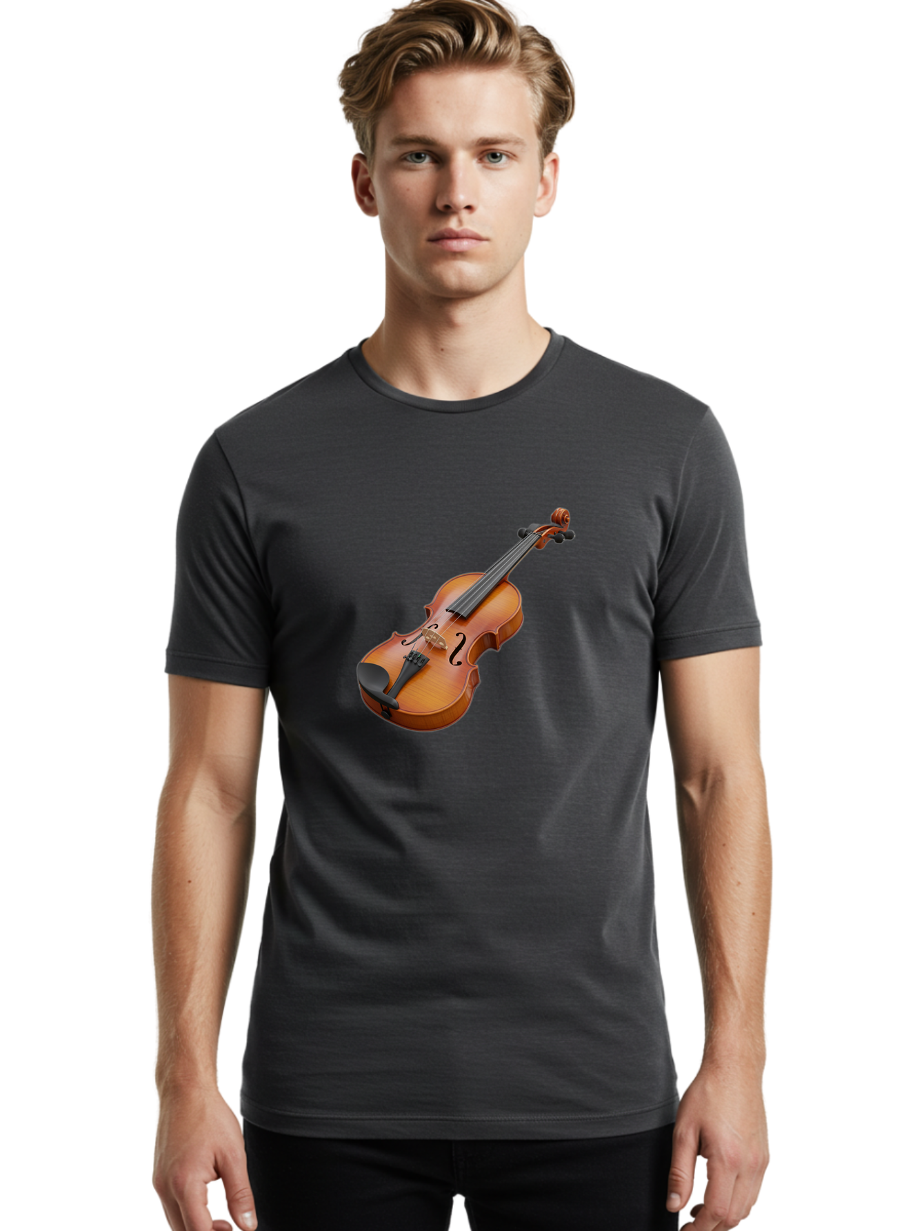 Violin-1 Men'S Graphic Tee, 100% Cotton, Comfortable Casual Summer Wear, Machine Washable, Vintage Camera, Old Camera, Antique Camera, Black Camera, Classic Photography, Photography Equipment, Nostalgic Device, Film Camera, Camera Art Baj839