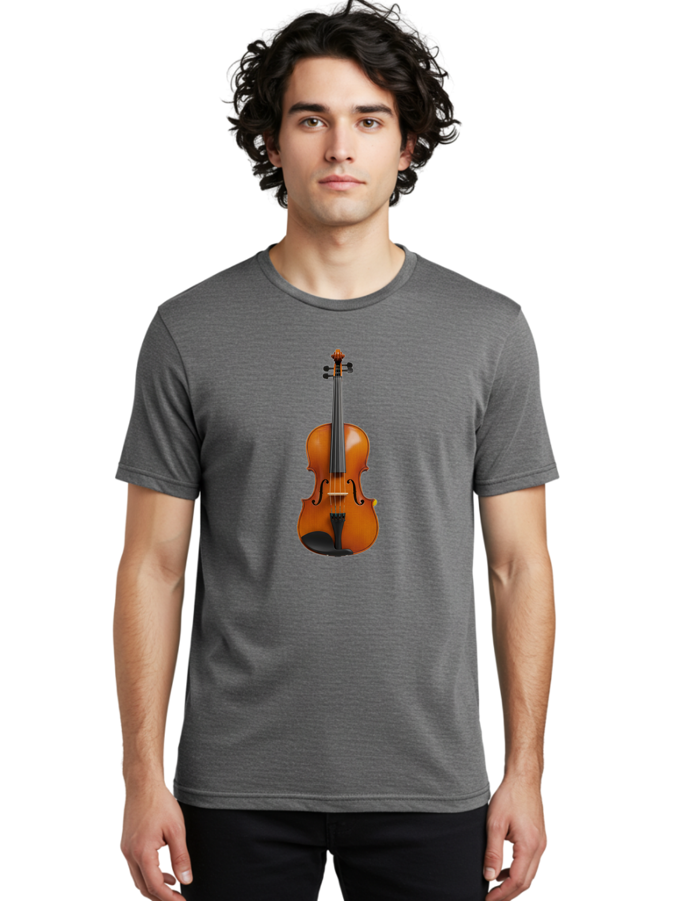Violin-2 Men'S Graphic Tee, 100% Cotton, Comfortable Casual Summer Wear, Machine Washable, Vintage Camera, Old Camera, Antique Camera, Black Camera, Classic Photography, Photography Equipment, Nostalgic Device, Film Camera, Camera Art Baj840