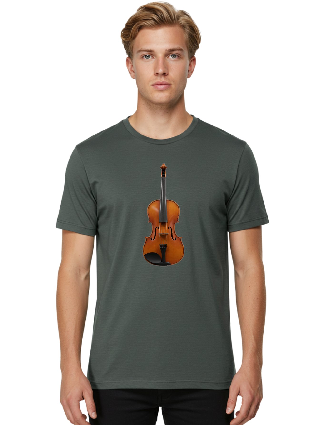 Violin-3 Men'S Graphic Tee, 100% Cotton, Comfortable Casual Summer Wear, Machine Washable, Vintage Camera, Old Camera, Antique Camera, Black Camera, Classic Photography, Photography Equipment, Nostalgic Device, Film Camera, Camera Art Baj841