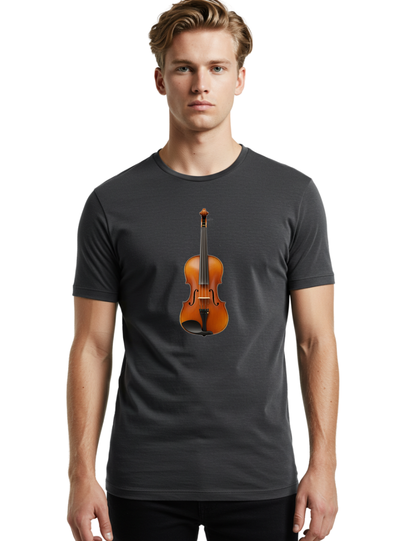 Violin-6 Men'S Graphic Tee, 100% Cotton, Comfortable Casual Summer Wear, Machine Washable, Vintage Camera, Old Camera, Antique Camera, Black Camera, Classic Photography, Photography Equipment, Nostalgic Device, Film Camera, Camera Art Baj844