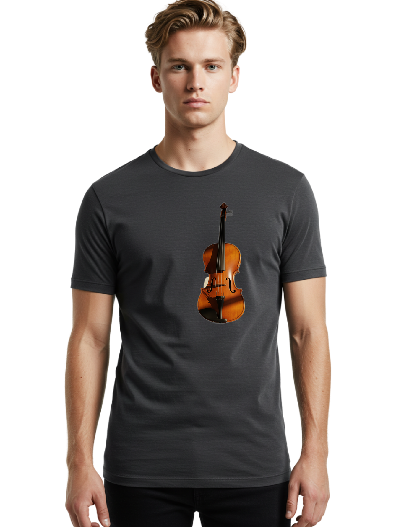 Violin-7 Men'S Graphic Tee, 100% Cotton, Comfortable Casual Summer Wear, Machine Washable, Vintage Camera, Old Camera, Antique Camera, Black Camera, Classic Photography, Photography Equipment, Nostalgic Device, Film Camera, Camera Art Baj845