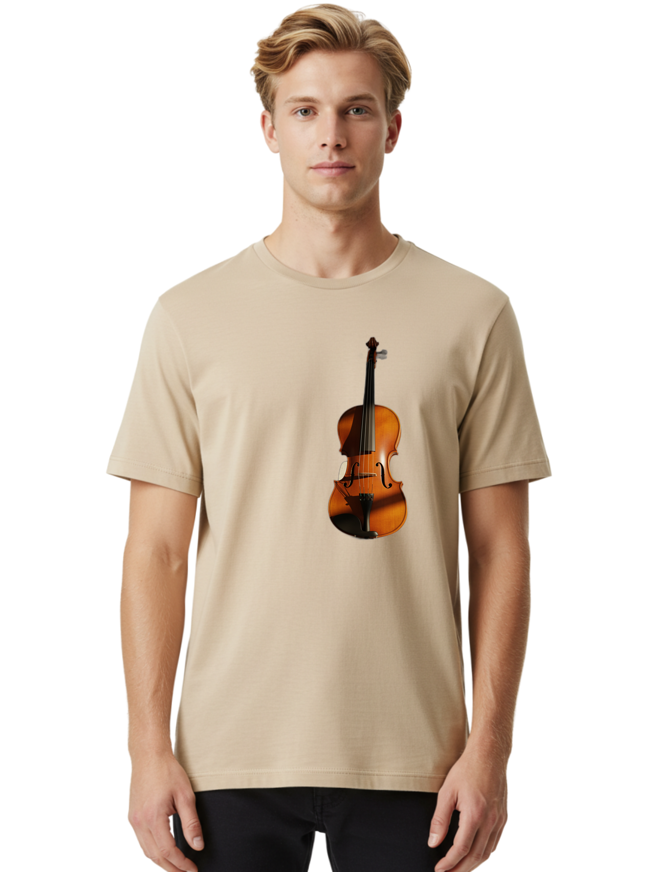 Violin-7 Men'S Graphic Tee, 100% Cotton, Comfortable Casual Summer Wear, Machine Washable, Vintage Camera, Old Camera, Antique Camera, Black Camera, Classic Photography, Photography Equipment, Nostalgic Device, Film Camera, Camera Art Baj845