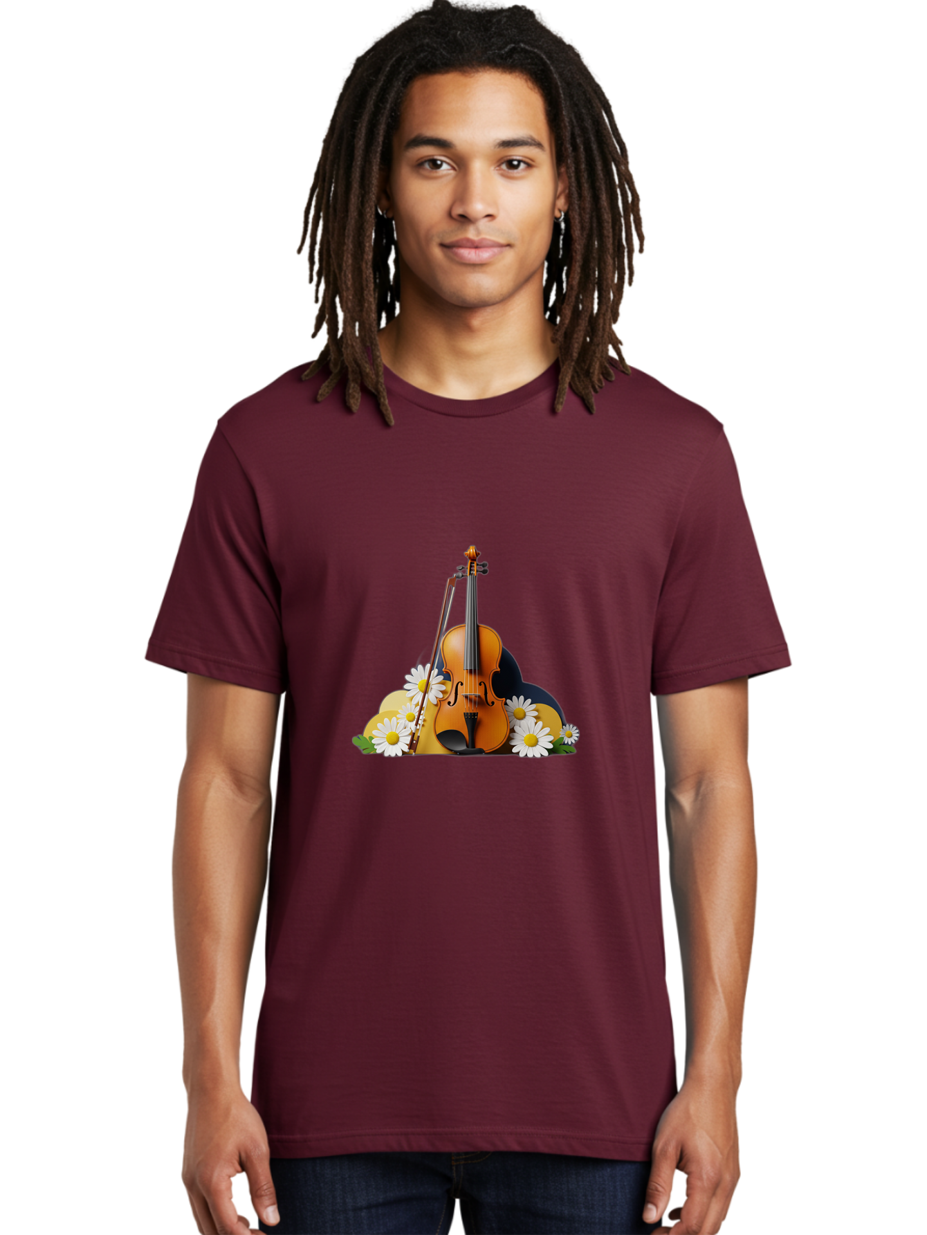 Violin-And-Flowers Men'S Graphic Tee, 100% Cotton, Comfortable Casual Summer Wear, Machine Washable, Vintage Camera, Old Camera, Antique Camera, Black Camera, Classic Photography, Photography Equipment, Nostalgic Device, Film Camera, Baj846