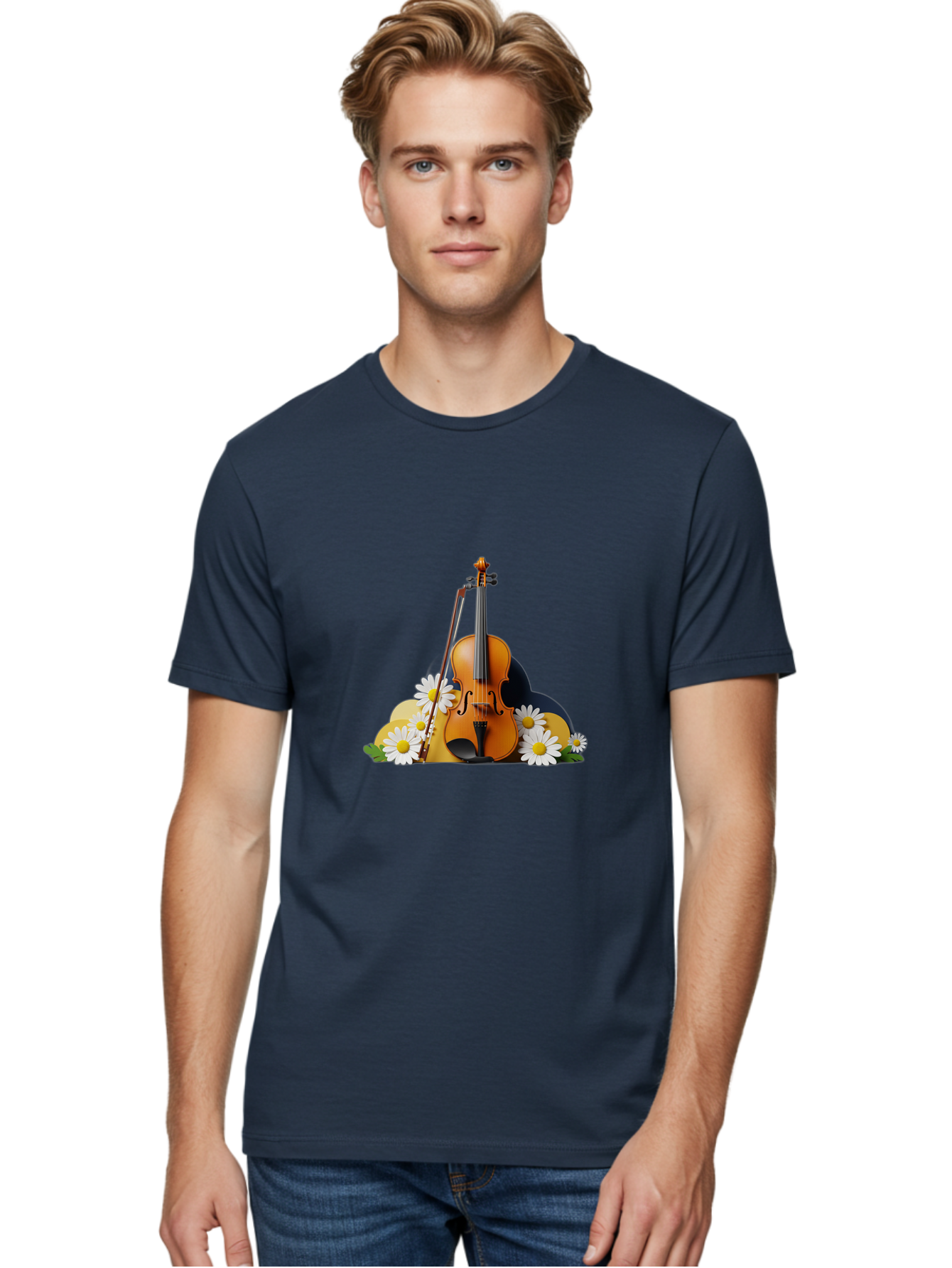 Violin-And-Flowers Men'S Graphic Tee, 100% Cotton, Comfortable Casual Summer Wear, Machine Washable, Vintage Camera, Old Camera, Antique Camera, Black Camera, Classic Photography, Photography Equipment, Nostalgic Device, Film Camera, Baj846