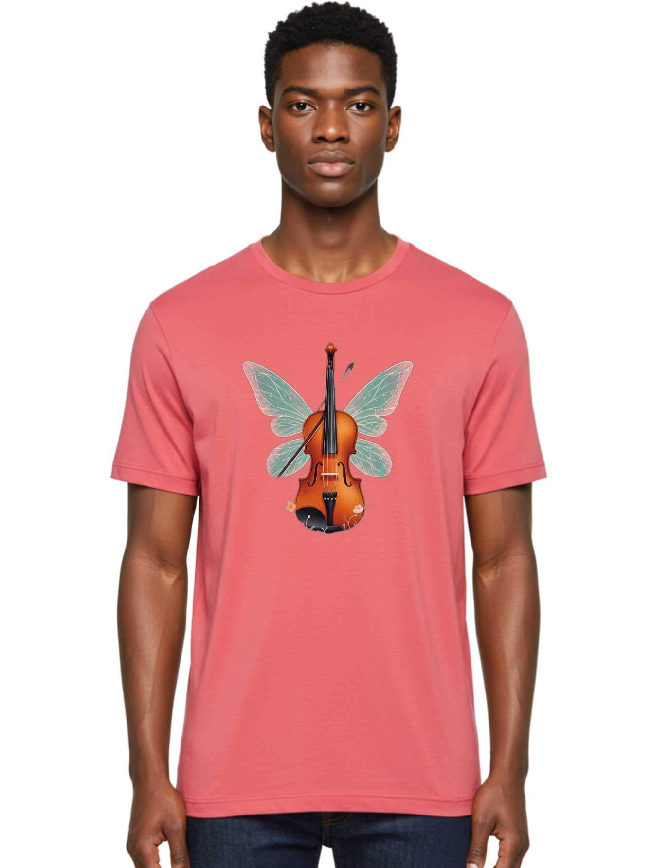 Violin-Butterfly Men'S Graphic Tee, 100% Cotton, Comfortable Casual Summer Wear, Machine Washable, Vintage Camera, Old Camera, Antique Camera, Black Camera, Classic Photography, Photography Equipment, Nostalgic Device, Film Camera, Camera Art Baj847