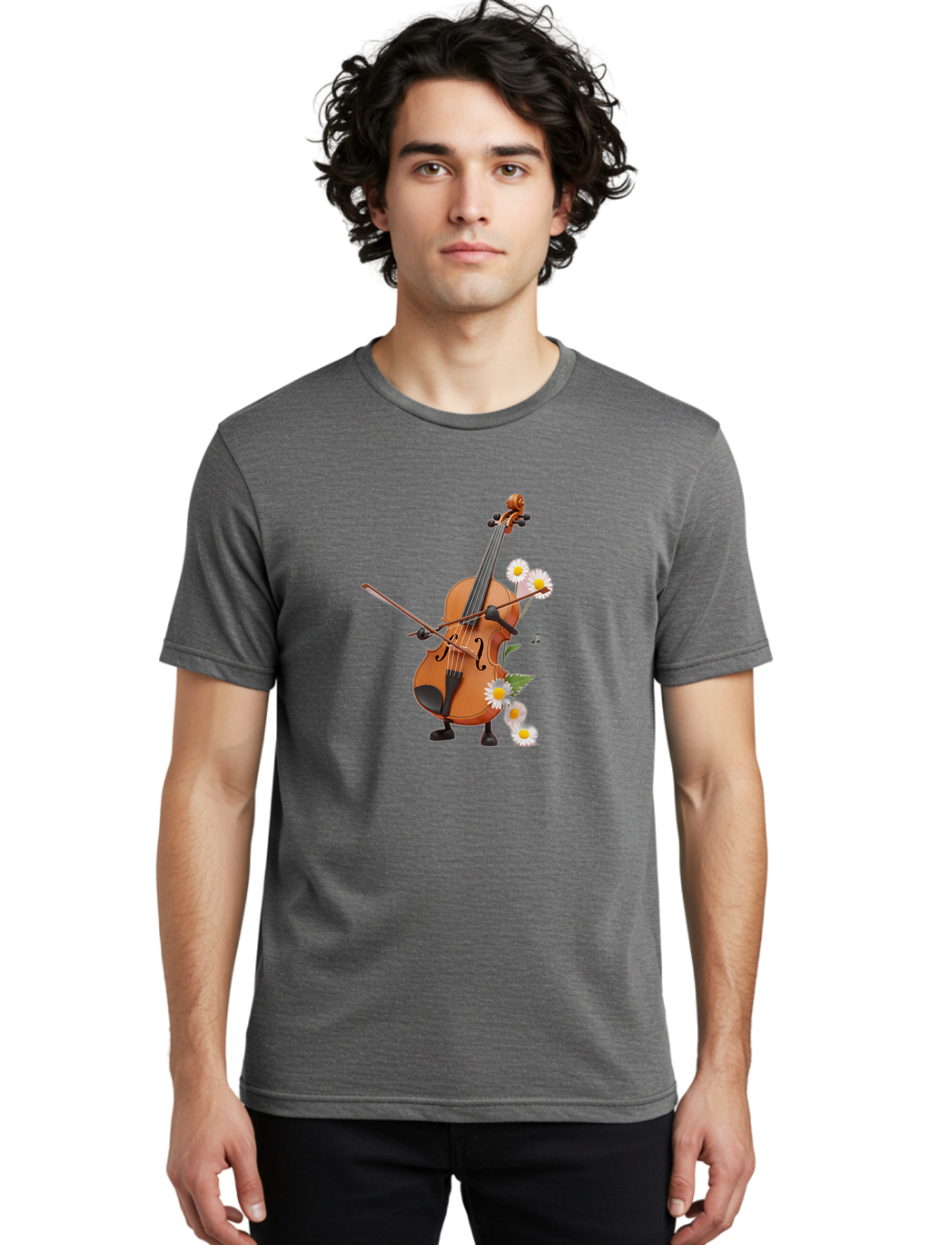Violin-Character Men'S Graphic Tee, 100% Cotton, Comfortable Casual Summer Wear, Machine Washable, Vintage Camera, Old Camera, Antique Camera, Black Camera, Classic Photography, Photography Equipment, Nostalgic Device, Film Camera, Camera Art Baj848