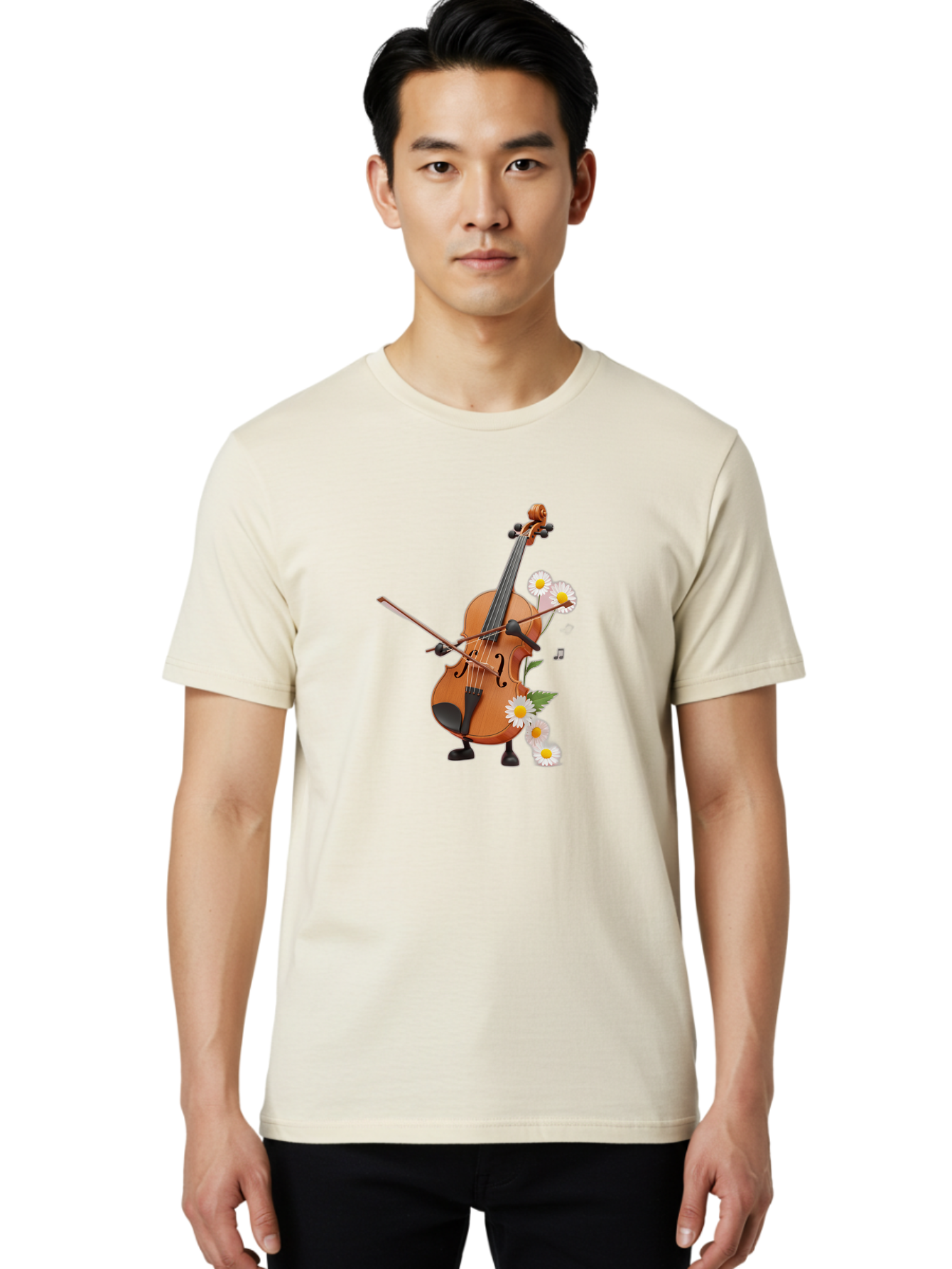 Violin-Character Men'S Graphic Tee, 100% Cotton, Comfortable Casual Summer Wear, Machine Washable, Vintage Camera, Old Camera, Antique Camera, Black Camera, Classic Photography, Photography Equipment, Nostalgic Device, Film Camera, Camera Art Baj848