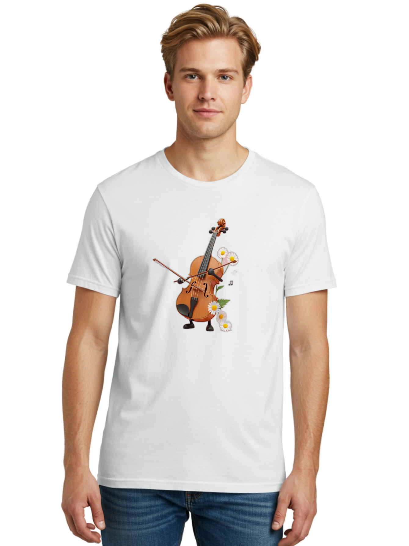 Violin-Character Men'S Graphic Tee, 100% Cotton, Comfortable Casual Summer Wear, Machine Washable, Vintage Camera, Old Camera, Antique Camera, Black Camera, Classic Photography, Photography Equipment, Nostalgic Device, Film Camera, Camera Art Baj848