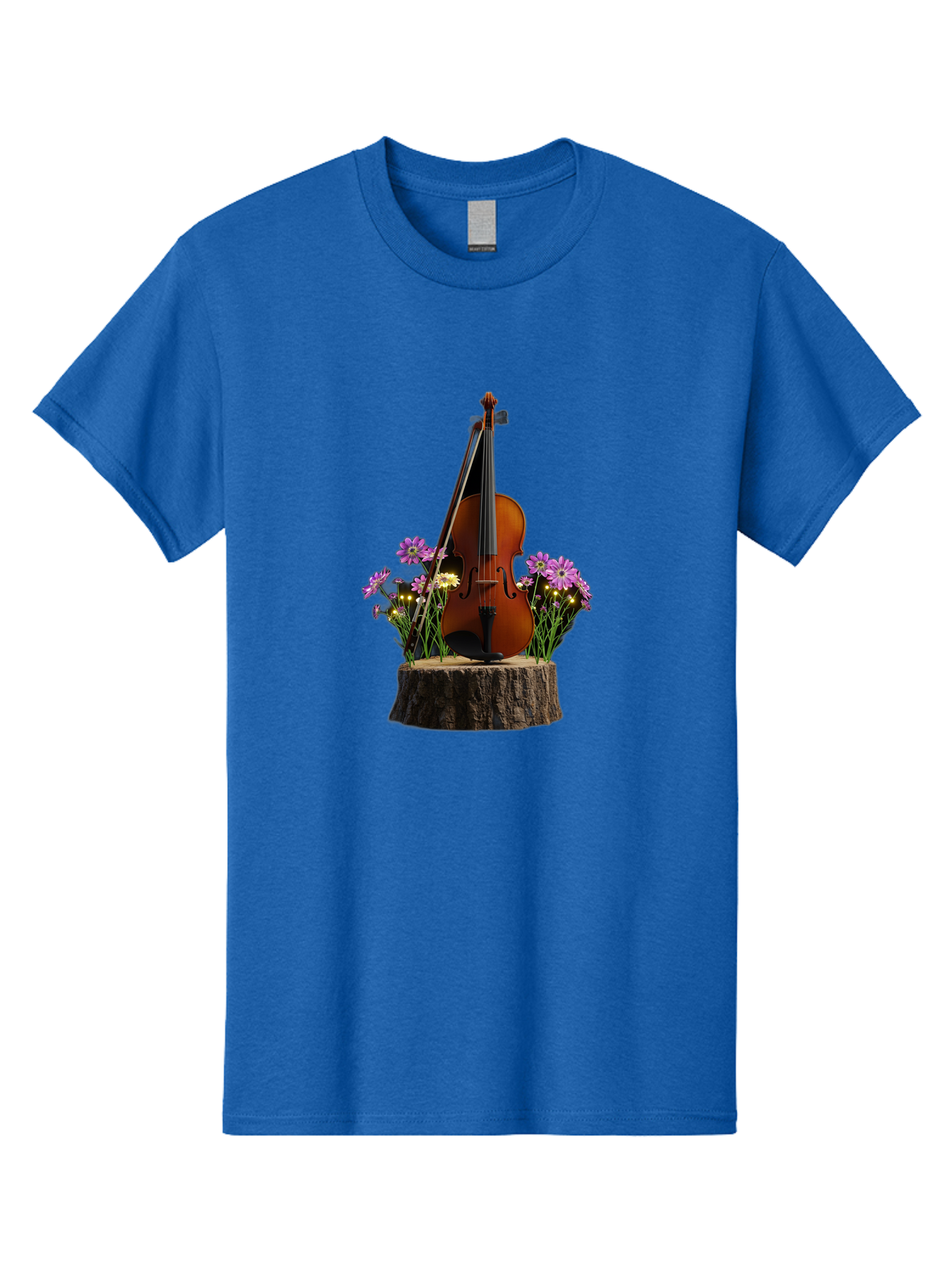 Violin-On-Tree-Stump-2 Men'S Graphic Tee, 100% Cotton, Comfortable Casual Summer Wear, Machine Washable, Vintage Camera, Old Camera, Antique Camera, Black Camera, Classic Photography, Photography Equipment, Nostalgic Device, Film Camera, Baj852