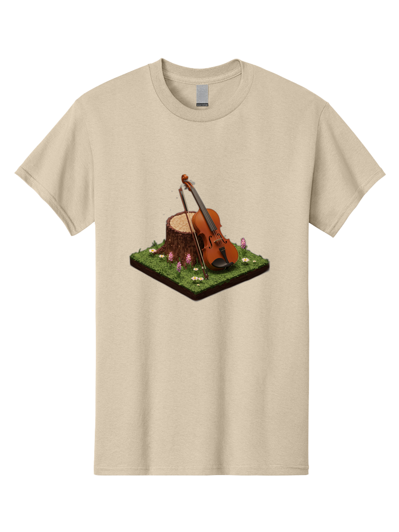 Violin-On-Tree-Stump-4 Men'S Graphic Tee, 100% Cotton, Comfortable Casual Summer Wear, Machine Washable, Vintage Camera, Old Camera, Antique Camera, Black Camera, Classic Photography, Photography Equipment, Nostalgic Device, Film Camera, Baj854