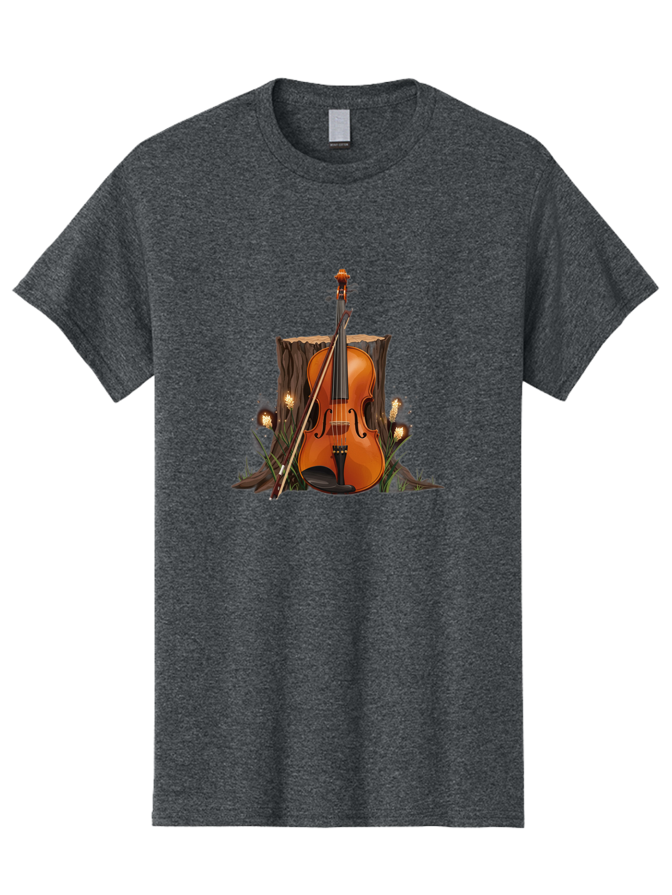 Violin-On-Tree-Stump Men'S Graphic Tee, 100% Cotton, Comfortable Casual Summer Wear, Machine Washable, Vintage Camera, Old Camera, Antique Camera, Black Camera, Classic Photography, Photography Equipment, Nostalgic Device, Film Camera, Baj856