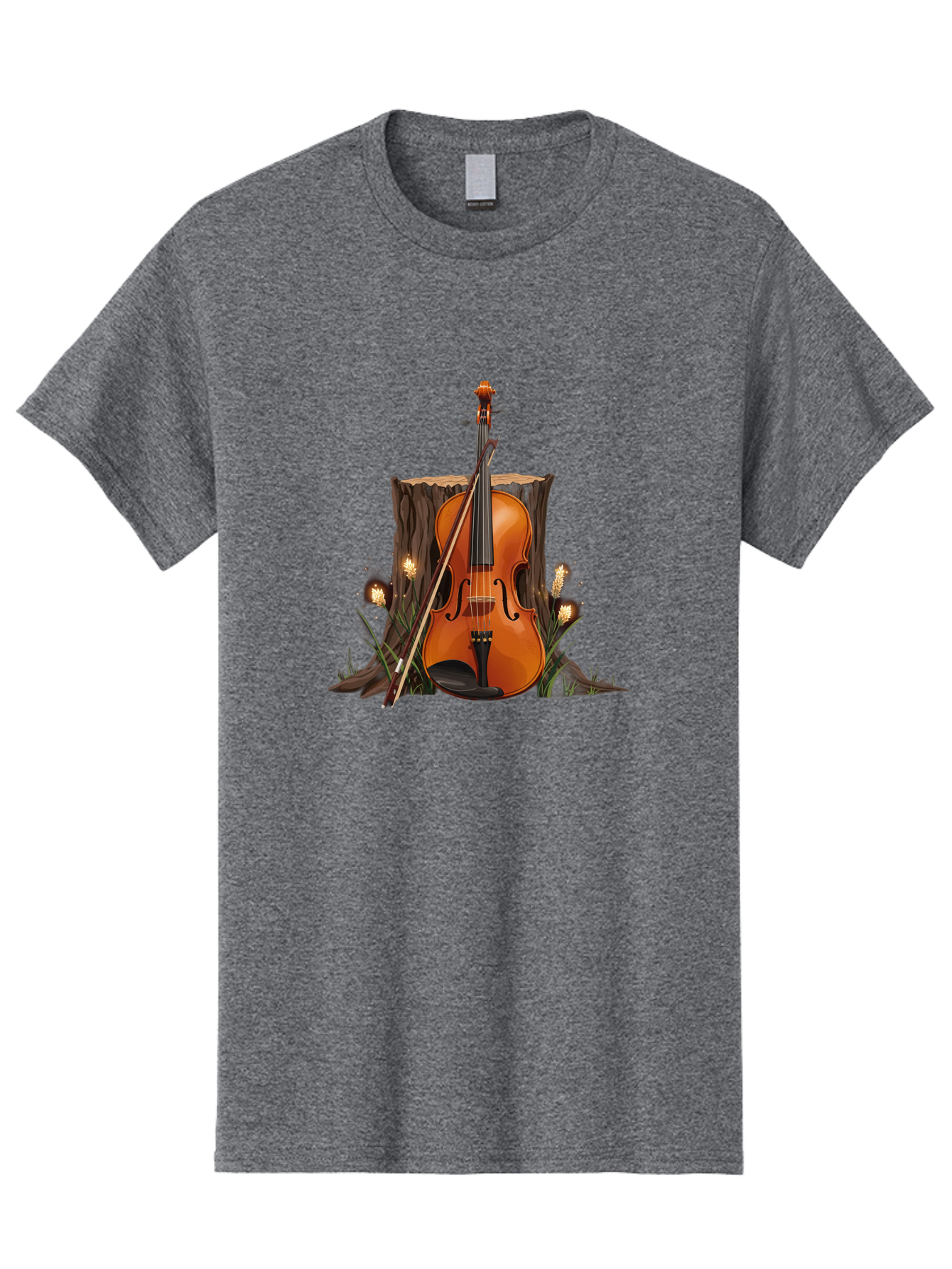 Violin-On-Tree-Stump Men'S Graphic Tee, 100% Cotton, Comfortable Casual Summer Wear, Machine Washable, Vintage Camera, Old Camera, Antique Camera, Black Camera, Classic Photography, Photography Equipment, Nostalgic Device, Film Camera, Baj856