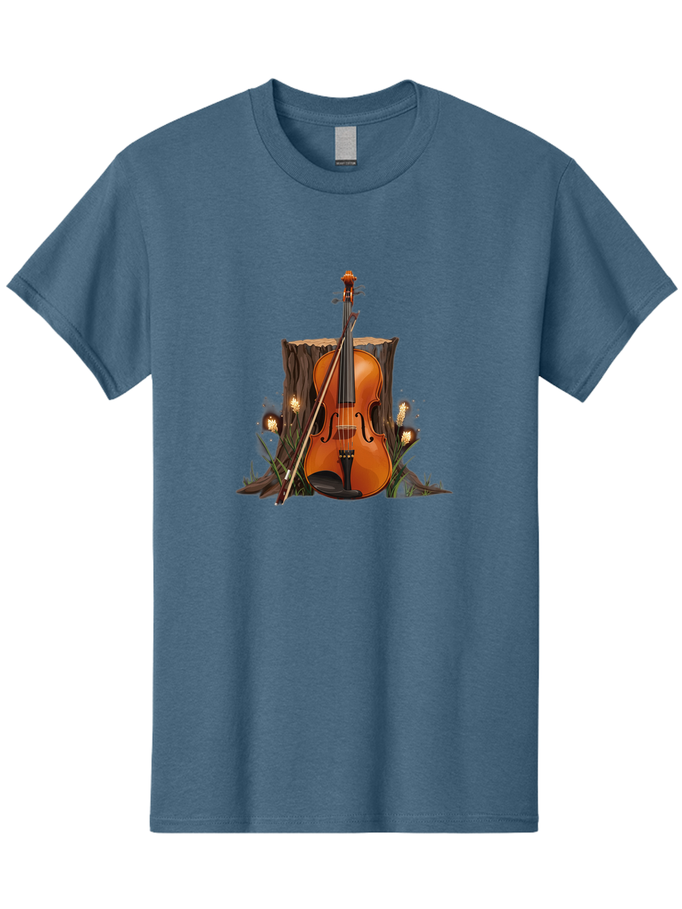 Violin-On-Tree-Stump Men'S Graphic Tee, 100% Cotton, Comfortable Casual Summer Wear, Machine Washable, Vintage Camera, Old Camera, Antique Camera, Black Camera, Classic Photography, Photography Equipment, Nostalgic Device, Film Camera, Baj856
