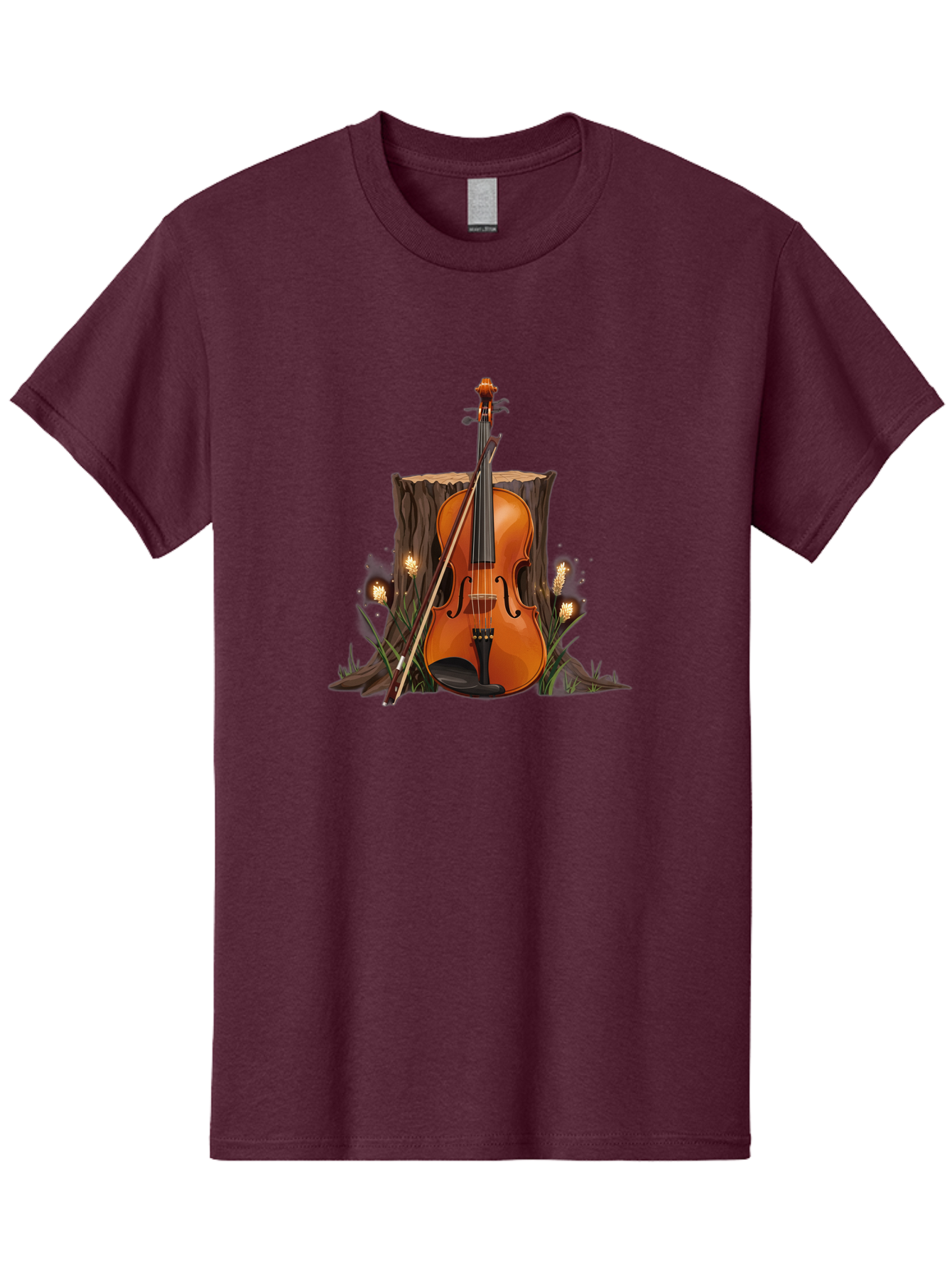 Violin-On-Tree-Stump Men'S Graphic Tee, 100% Cotton, Comfortable Casual Summer Wear, Machine Washable, Vintage Camera, Old Camera, Antique Camera, Black Camera, Classic Photography, Photography Equipment, Nostalgic Device, Film Camera, Baj856