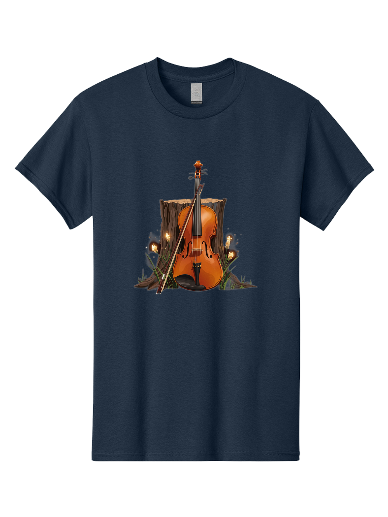 Violin-On-Tree-Stump Men'S Graphic Tee, 100% Cotton, Comfortable Casual Summer Wear, Machine Washable, Vintage Camera, Old Camera, Antique Camera, Black Camera, Classic Photography, Photography Equipment, Nostalgic Device, Film Camera, Baj856