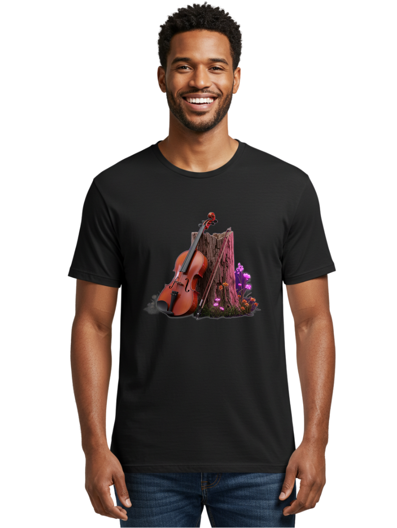 Violin-Tree-Stump Men'S Graphic Tee, 100% Cotton, Comfortable Casual Summer Wear, Machine Washable, Vintage Camera, Old Camera, Antique Camera, Black Camera, Classic Photography, Photography Equipment, Nostalgic Device, Film Camera, Camera Art Baj857