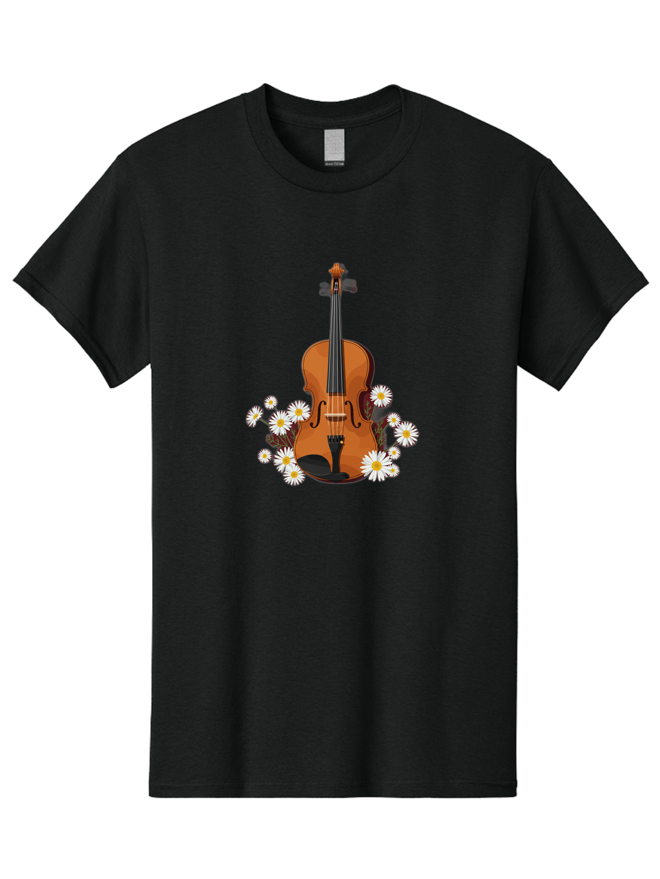 Violin-With-Daisies Men'S Graphic Tee, 100% Cotton, Comfortable Casual Summer Wear, Machine Washable, Vintage Camera, Old Camera, Antique Camera, Black Camera, Classic Photography, Photography Equipment, Nostalgic Device, Film Camera, Baj860