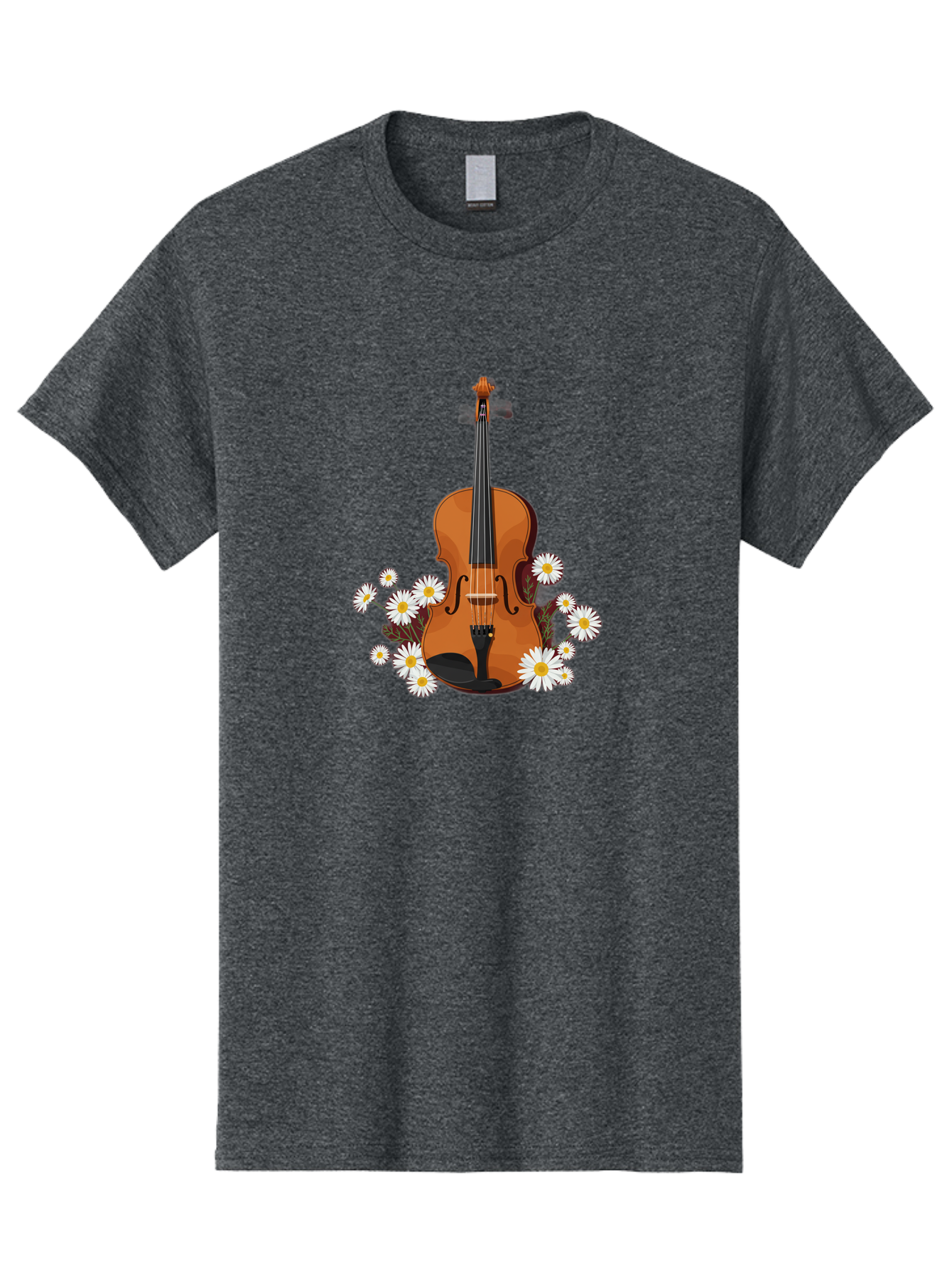 Violin-With-Daisies Men'S Graphic Tee, 100% Cotton, Comfortable Casual Summer Wear, Machine Washable, Vintage Camera, Old Camera, Antique Camera, Black Camera, Classic Photography, Photography Equipment, Nostalgic Device, Film Camera, Baj860