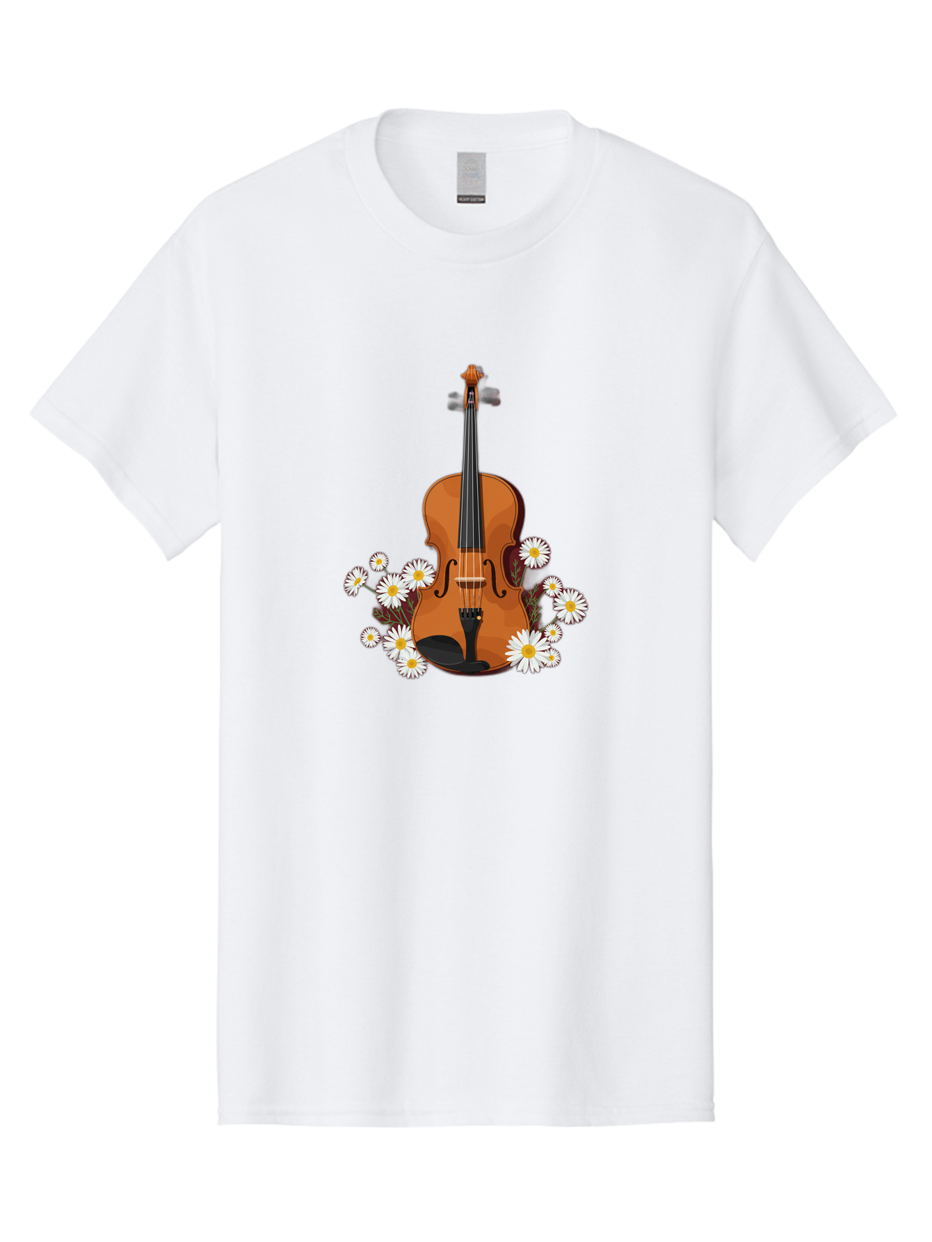 Violin-With-Daisies Men'S Graphic Tee, 100% Cotton, Comfortable Casual Summer Wear, Machine Washable, Vintage Camera, Old Camera, Antique Camera, Black Camera, Classic Photography, Photography Equipment, Nostalgic Device, Film Camera, Baj860