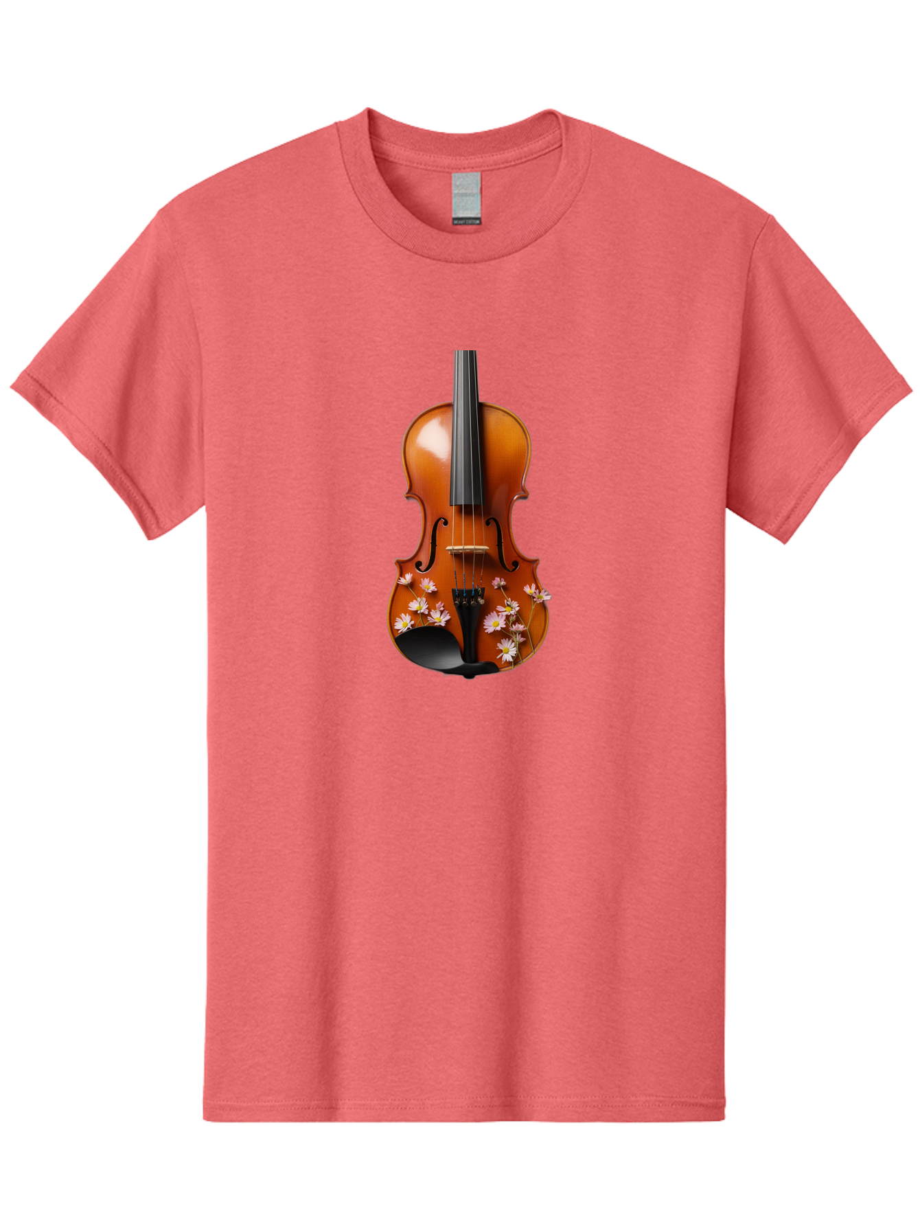 Violin-With-Daisy-Flowers Men'S Graphic Tee, 100% Cotton, Comfortable Casual Summer Wear, Machine Washable, Vintage Camera, Old Camera, Antique Camera, Black Camera, Classic Photography, Photography Equipment, Nostalgic Device, Film Camera, Baj861
