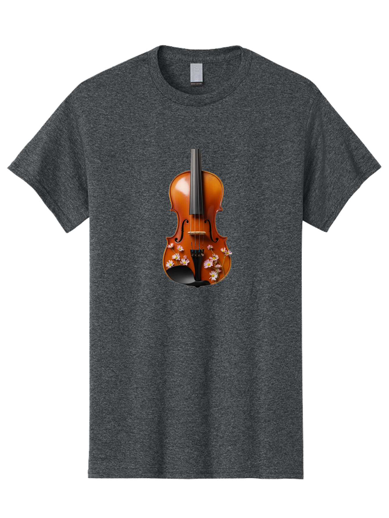 Violin-With-Daisy-Flowers Men'S Graphic Tee, 100% Cotton, Comfortable Casual Summer Wear, Machine Washable, Vintage Camera, Old Camera, Antique Camera, Black Camera, Classic Photography, Photography Equipment, Nostalgic Device, Film Camera, Baj861