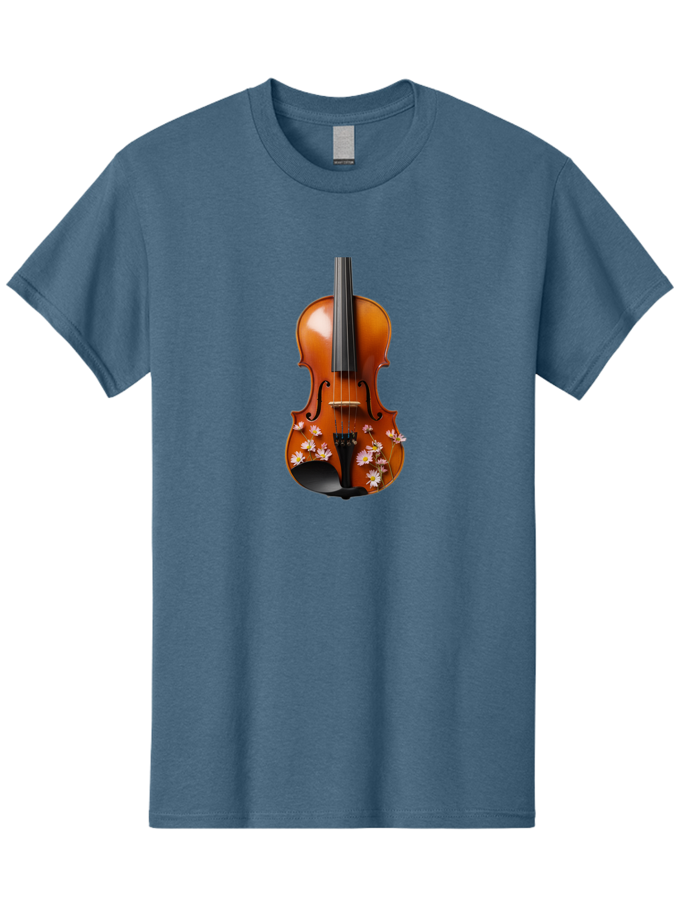 Violin-With-Daisy-Flowers Men'S Graphic Tee, 100% Cotton, Comfortable Casual Summer Wear, Machine Washable, Vintage Camera, Old Camera, Antique Camera, Black Camera, Classic Photography, Photography Equipment, Nostalgic Device, Film Camera, Baj861