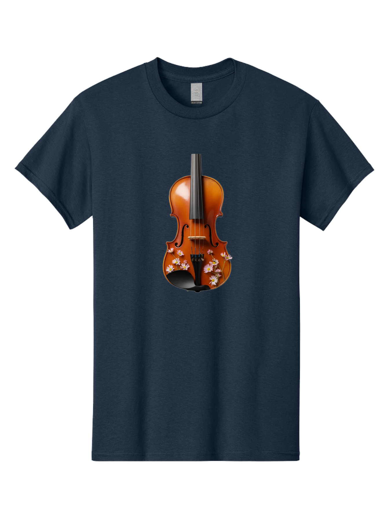 Violin-With-Daisy-Flowers Men'S Graphic Tee, 100% Cotton, Comfortable Casual Summer Wear, Machine Washable, Vintage Camera, Old Camera, Antique Camera, Black Camera, Classic Photography, Photography Equipment, Nostalgic Device, Film Camera, Baj861