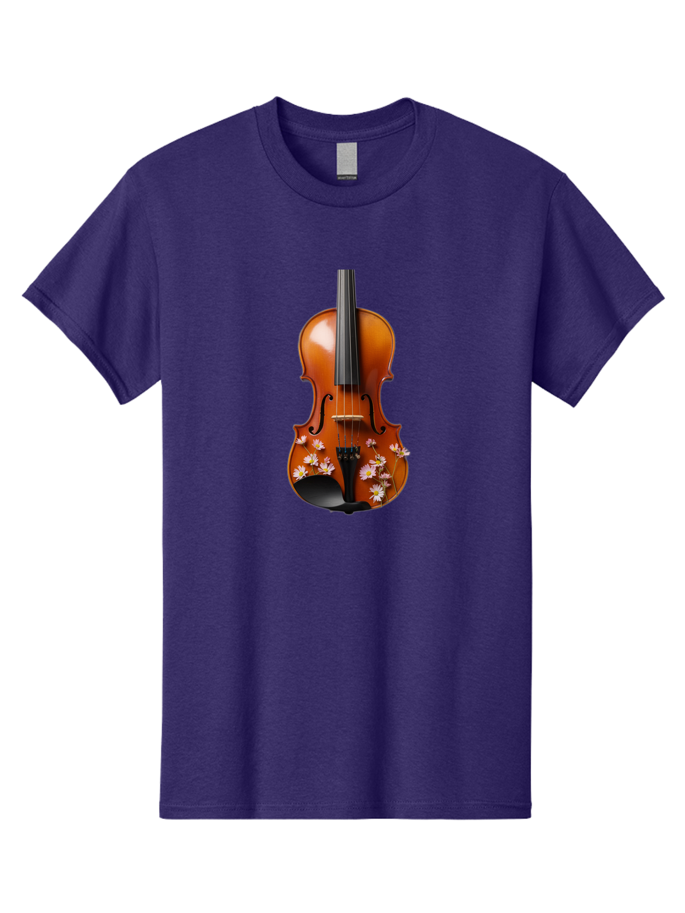 Violin-With-Daisy-Flowers Men'S Graphic Tee, 100% Cotton, Comfortable Casual Summer Wear, Machine Washable, Vintage Camera, Old Camera, Antique Camera, Black Camera, Classic Photography, Photography Equipment, Nostalgic Device, Film Camera, Baj861