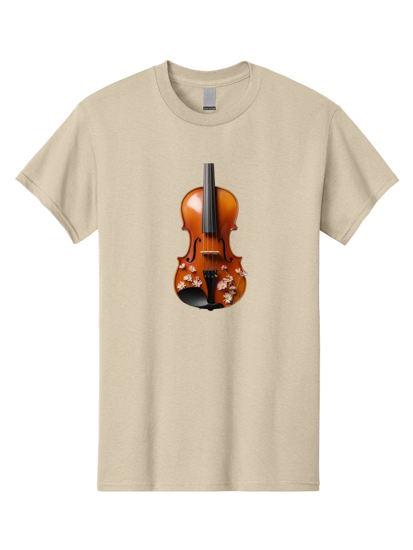 Violin-With-Daisy-Flowers Men'S Graphic Tee, 100% Cotton, Comfortable Casual Summer Wear, Machine Washable, Vintage Camera, Old Camera, Antique Camera, Black Camera, Classic Photography, Photography Equipment, Nostalgic Device, Film Camera, Baj861