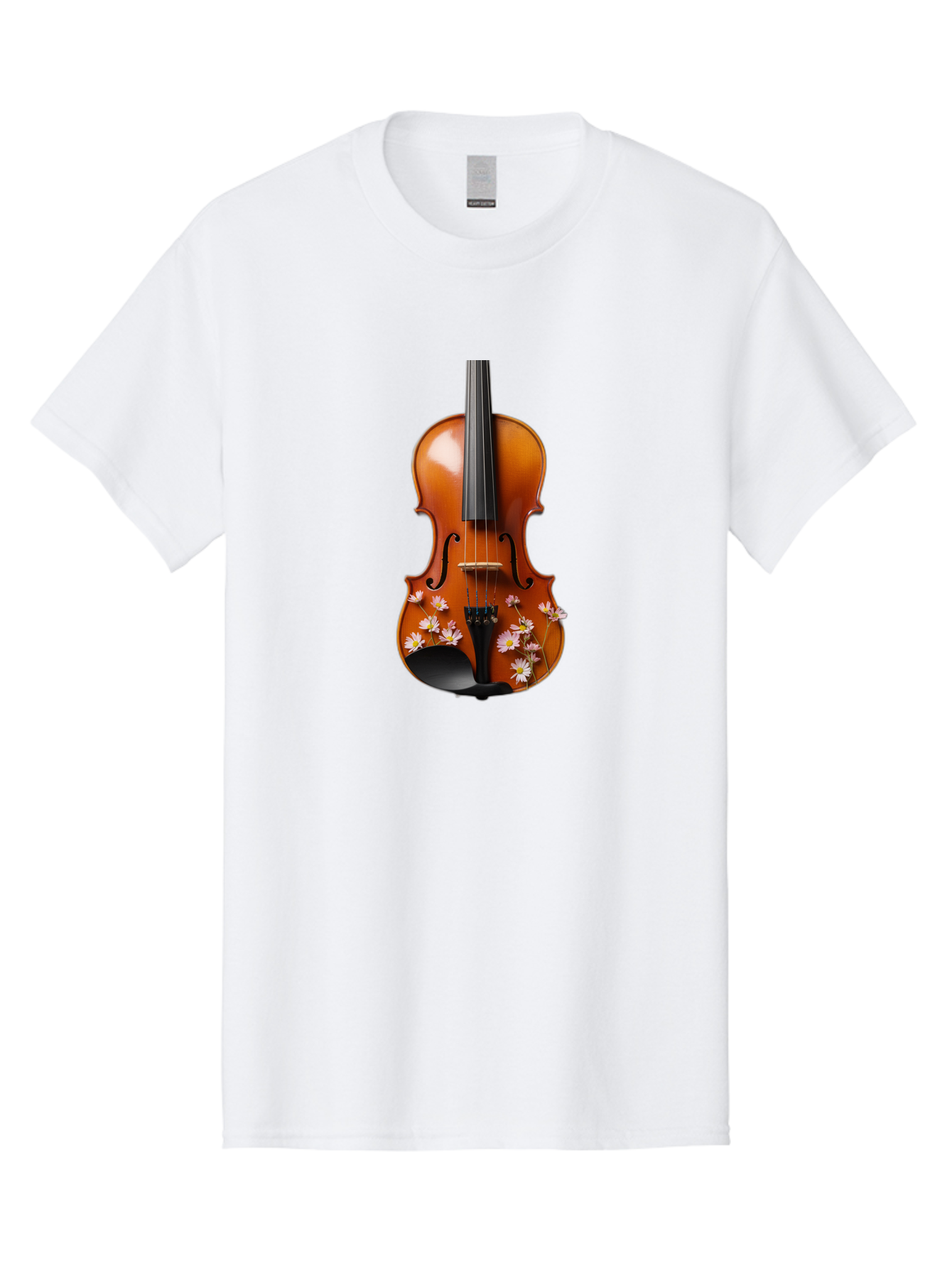 Violin-With-Daisy-Flowers Men'S Graphic Tee, 100% Cotton, Comfortable Casual Summer Wear, Machine Washable, Vintage Camera, Old Camera, Antique Camera, Black Camera, Classic Photography, Photography Equipment, Nostalgic Device, Film Camera, Baj861
