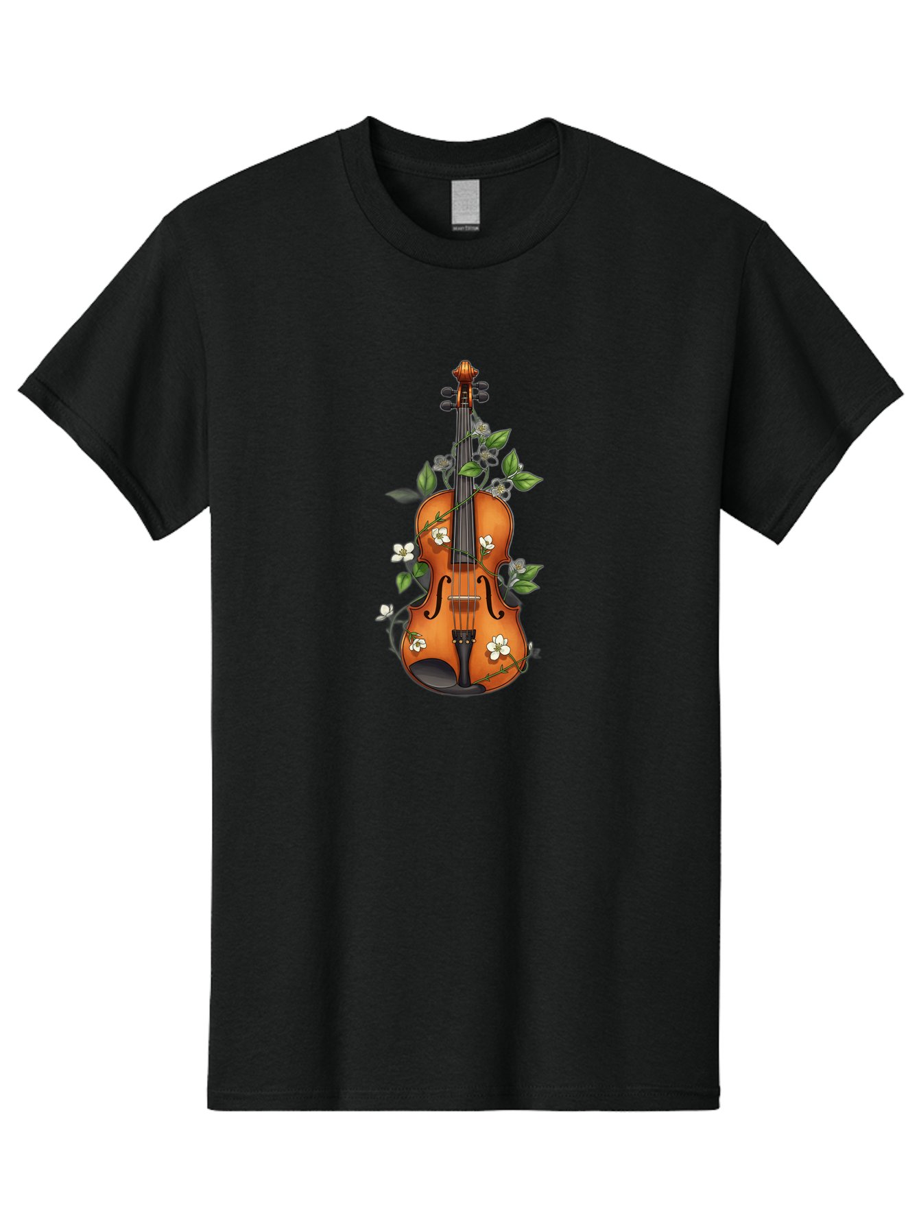 Violin-With-Flowers Men'S Graphic Tee, 100% Cotton, Comfortable Casual Summer Wear, Machine Washable, Vintage Camera, Old Camera, Antique Camera, Black Camera, Classic Photography, Photography Equipment, Nostalgic Device, Film Camera, Baj863