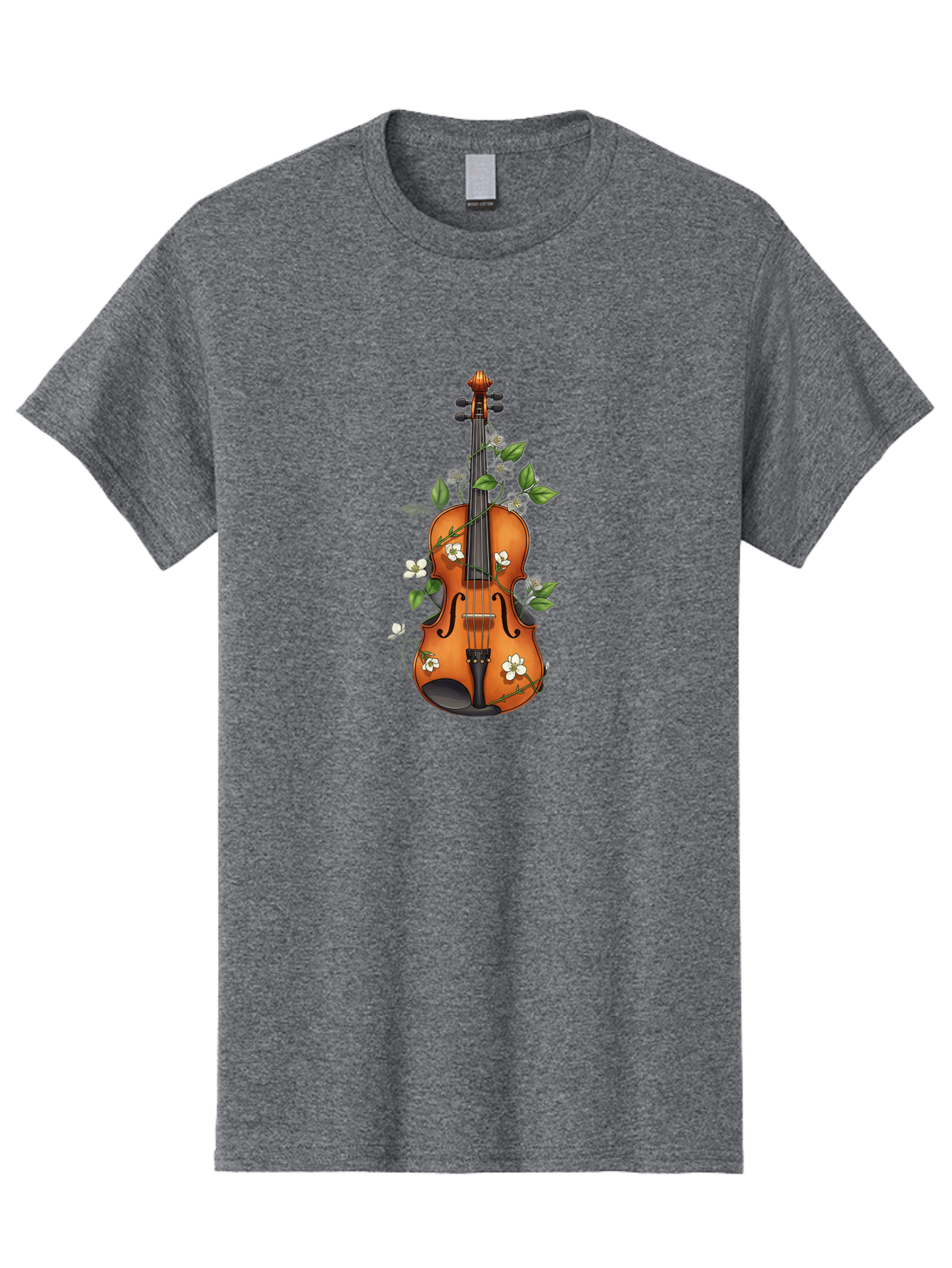 Violin-With-Flowers Men'S Graphic Tee, 100% Cotton, Comfortable Casual Summer Wear, Machine Washable, Vintage Camera, Old Camera, Antique Camera, Black Camera, Classic Photography, Photography Equipment, Nostalgic Device, Film Camera, Baj863