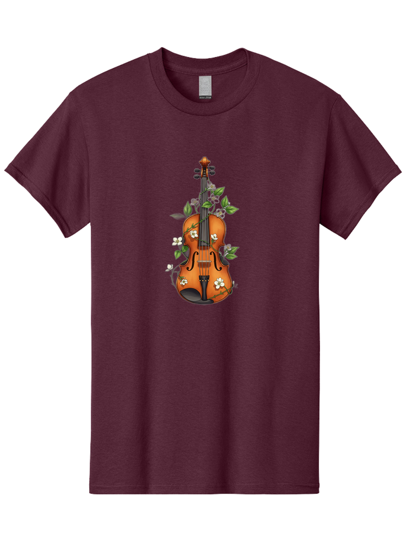 Violin-With-Flowers Men'S Graphic Tee, 100% Cotton, Comfortable Casual Summer Wear, Machine Washable, Vintage Camera, Old Camera, Antique Camera, Black Camera, Classic Photography, Photography Equipment, Nostalgic Device, Film Camera, Baj863