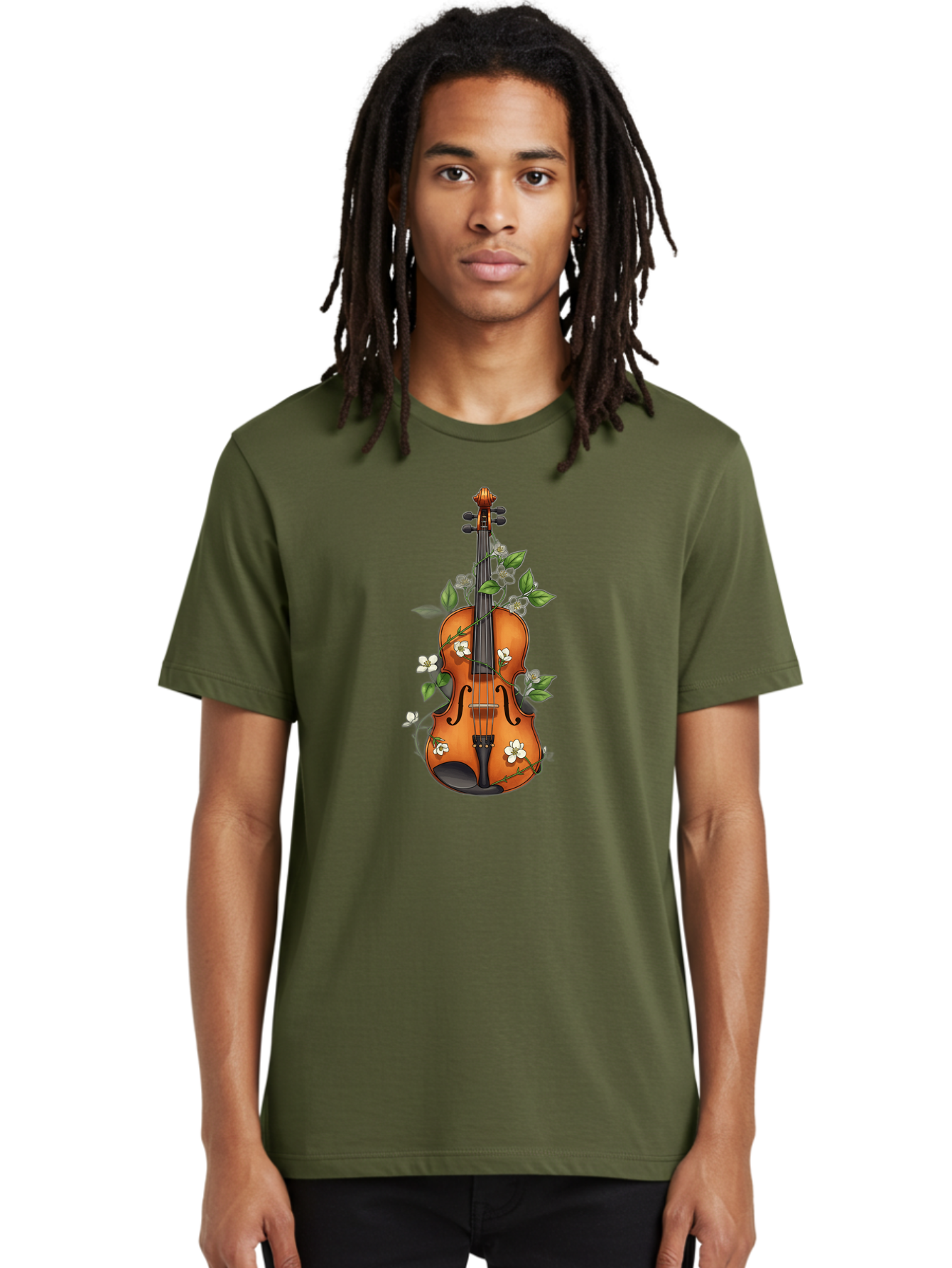 Violin-With-Flowers Men'S Graphic Tee, 100% Cotton, Comfortable Casual Summer Wear, Machine Washable, Vintage Camera, Old Camera, Antique Camera, Black Camera, Classic Photography, Photography Equipment, Nostalgic Device, Film Camera, Baj863