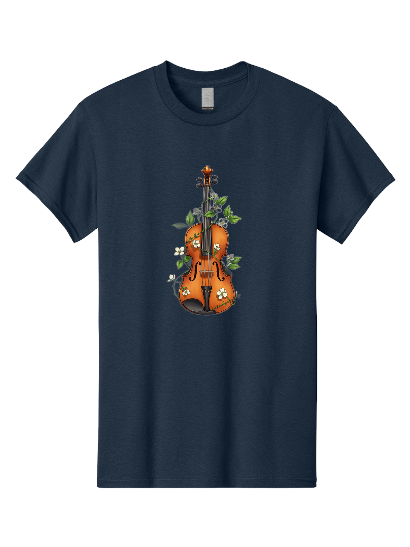 Violin-With-Flowers Men'S Graphic Tee, 100% Cotton, Comfortable Casual Summer Wear, Machine Washable, Vintage Camera, Old Camera, Antique Camera, Black Camera, Classic Photography, Photography Equipment, Nostalgic Device, Film Camera, Baj863
