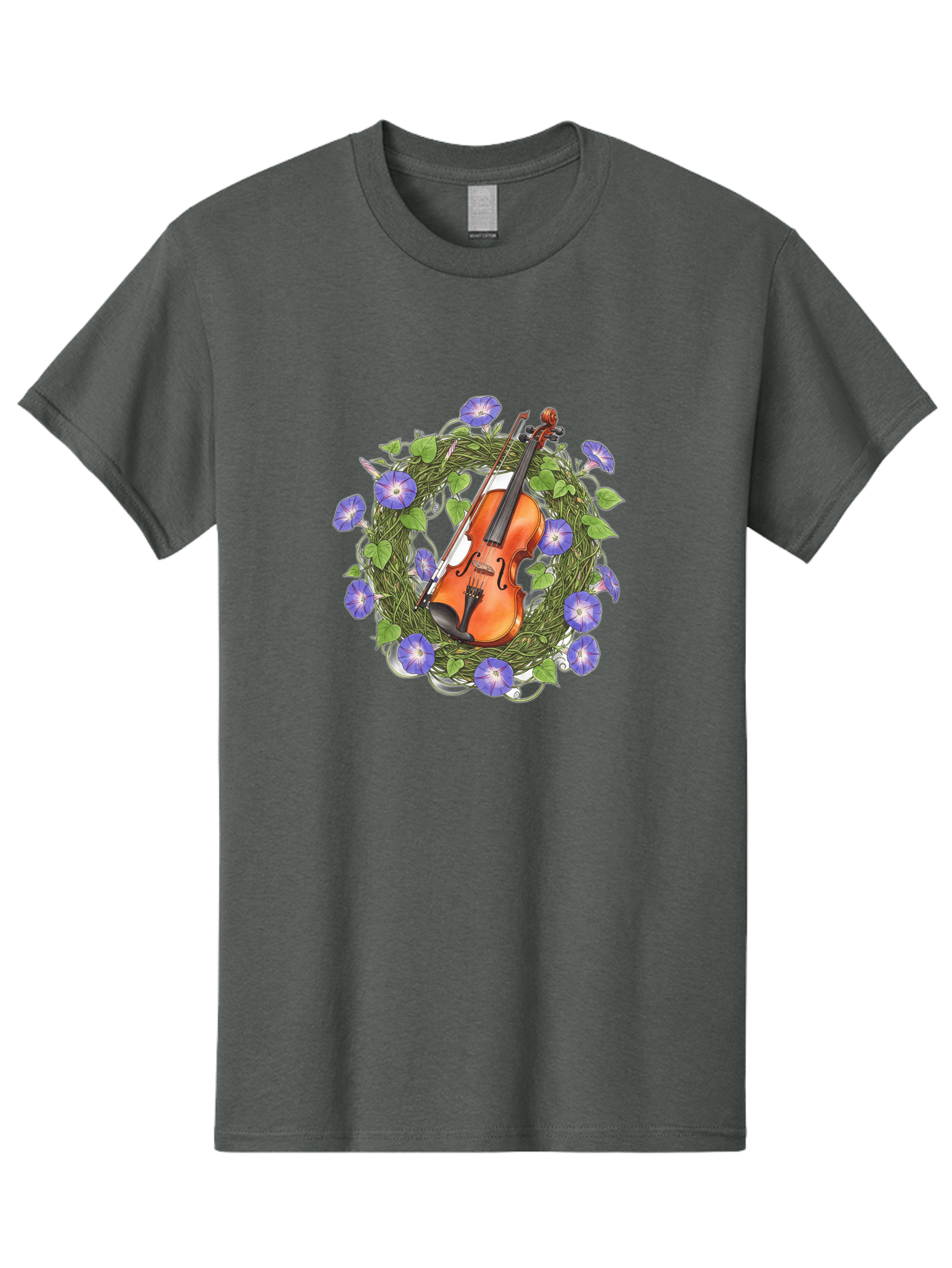 Violin-Wreath Men'S Graphic Tee, 100% Cotton, Comfortable Casual Summer Wear, Machine Washable, Vintage Camera, Old Camera, Antique Camera, Black Camera, Classic Photography, Photography Equipment, Nostalgic Device, Film Camera, Camera Art Baj864