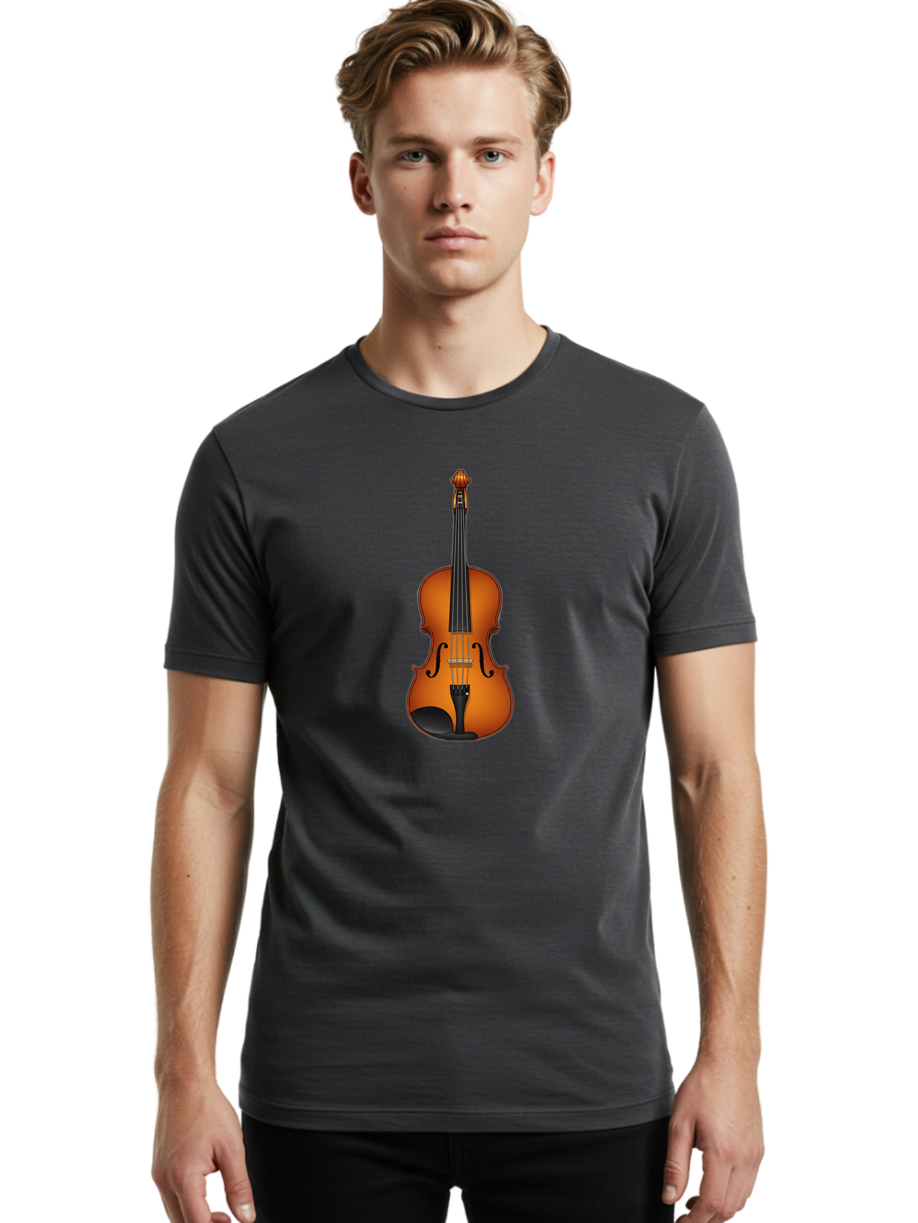 Violin Men'S Graphic Tee, 100% Cotton, Comfortable Casual Summer Wear, Machine Washable, Vintage Camera, Old Camera, Antique Camera, Black Camera, Classic Photography, Photography Equipment, Nostalgic Device, Film Camera, Camera Art Baj865