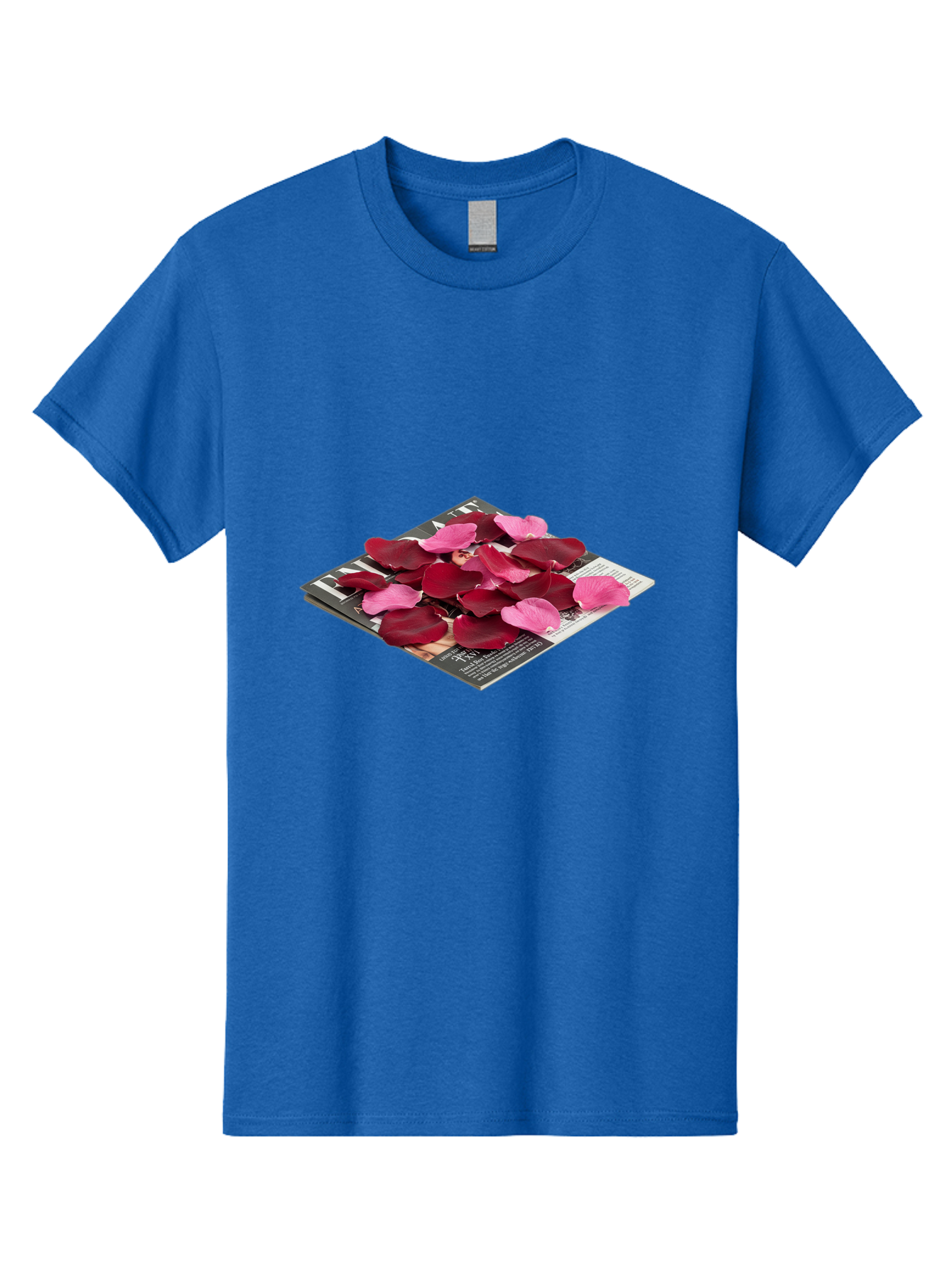 Vogue-Magazine-With-Rose-Petals Men'S Graphic Tee, 100% Cotton, Comfortable Casual Summer Wear, Machine Washable, Vintage Camera, Old Camera, Antique Camera, Black Camera, Classic Photography, Photography Equipment, Nostalgic Device, Baj866