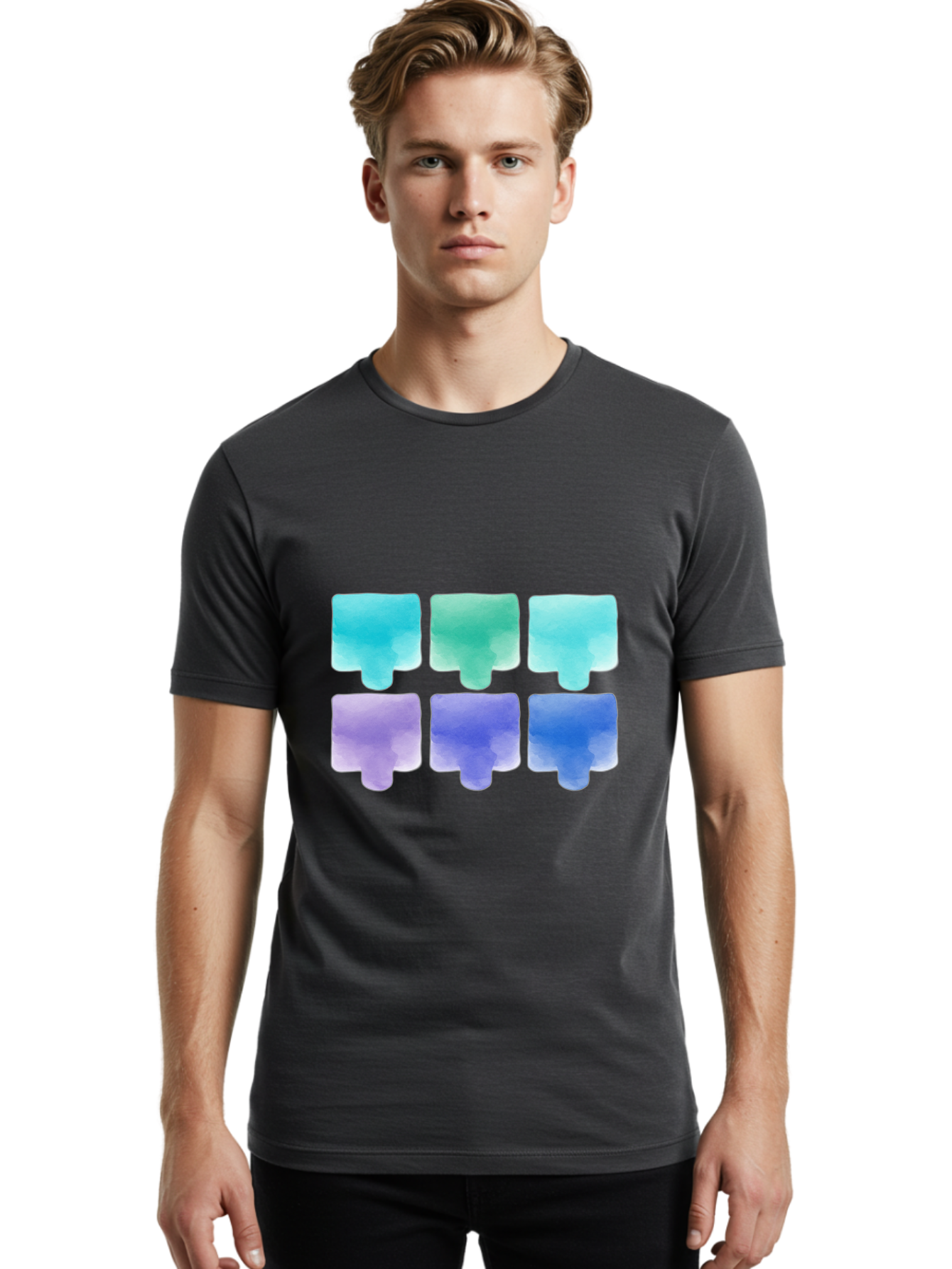 Watercolor-Popsicles Men'S Graphic Tee, 100% Cotton, Comfortable Casual Summer Wear, Machine Washable, Vintage Camera, Old Camera, Antique Camera, Black Camera, Classic Photography, Photography Equipment, Nostalgic Device, Film Camera, Baj868