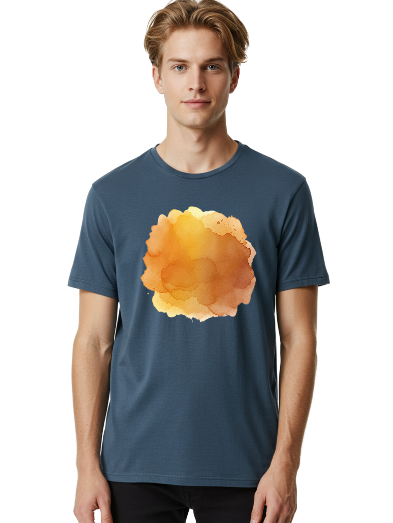Watercolor-Stain Men'S Graphic Tee, 100% Cotton, Comfortable Casual Summer Wear, Machine Washable, Vintage Camera, Old Camera, Antique Camera, Black Camera, Classic Photography, Photography Equipment, Nostalgic Device, Film Camera, Camera Art Baj870