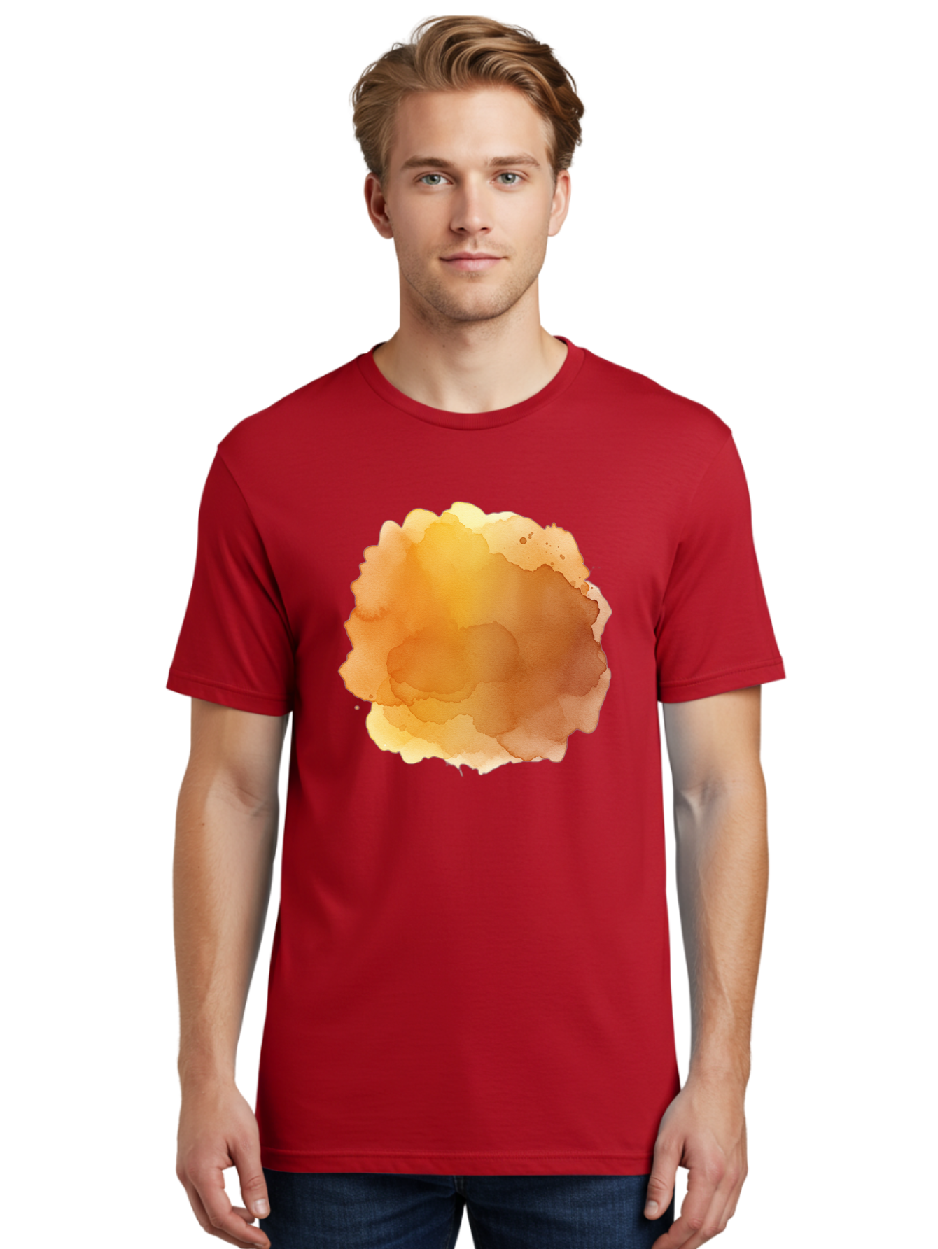Watercolor-Stain Men'S Graphic Tee, 100% Cotton, Comfortable Casual Summer Wear, Machine Washable, Vintage Camera, Old Camera, Antique Camera, Black Camera, Classic Photography, Photography Equipment, Nostalgic Device, Film Camera, Camera Art Baj870