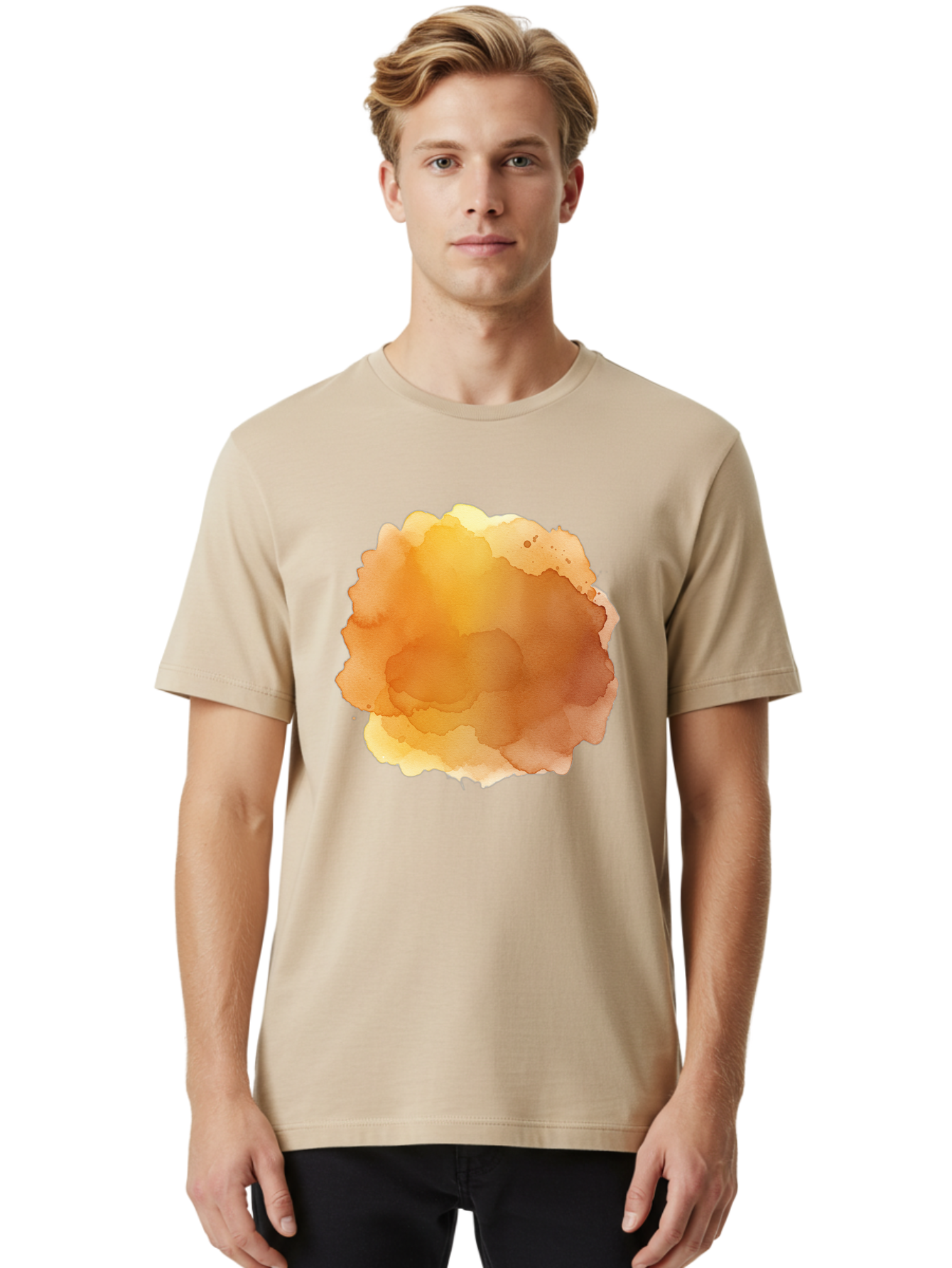 Watercolor-Stain Men'S Graphic Tee, 100% Cotton, Comfortable Casual Summer Wear, Machine Washable, Vintage Camera, Old Camera, Antique Camera, Black Camera, Classic Photography, Photography Equipment, Nostalgic Device, Film Camera, Camera Art Baj870