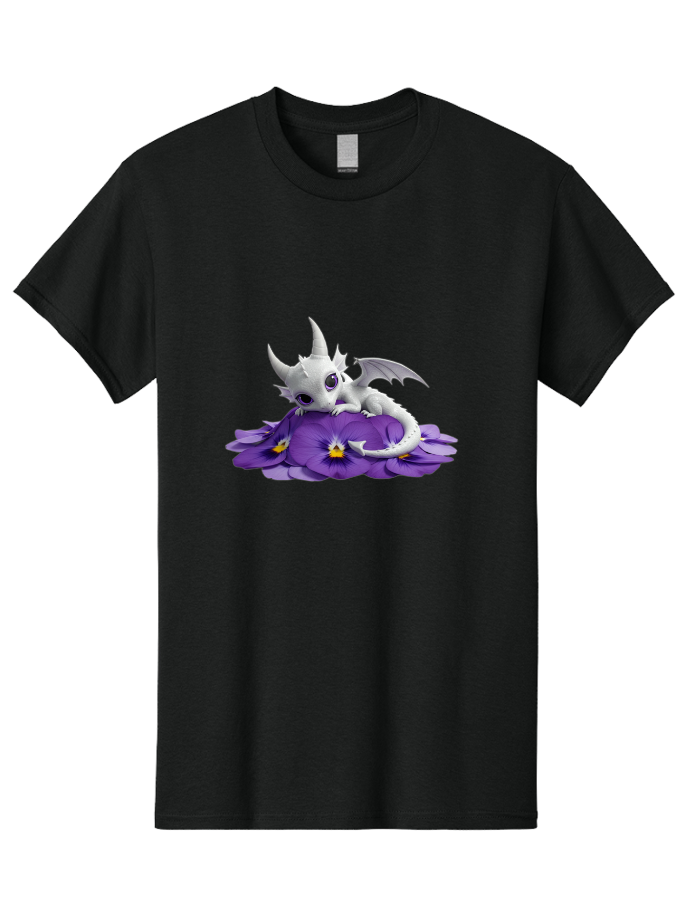White-Dragon-On-Purple-Flowers Men'S Graphic Tee, 100% Cotton, Comfortable Casual Summer Wear, Machine Washable, Vintage Camera, Old Camera, Antique Camera, Black Camera, Classic Photography, Photography Equipment, Nostalgic Device, Baj872