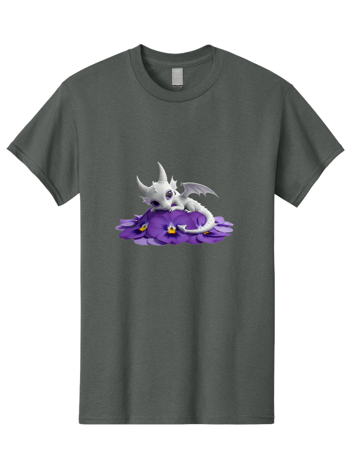 White-Dragon-On-Purple-Flowers Men'S Graphic Tee, 100% Cotton, Comfortable Casual Summer Wear, Machine Washable, Vintage Camera, Old Camera, Antique Camera, Black Camera, Classic Photography, Photography Equipment, Nostalgic Device, Baj872