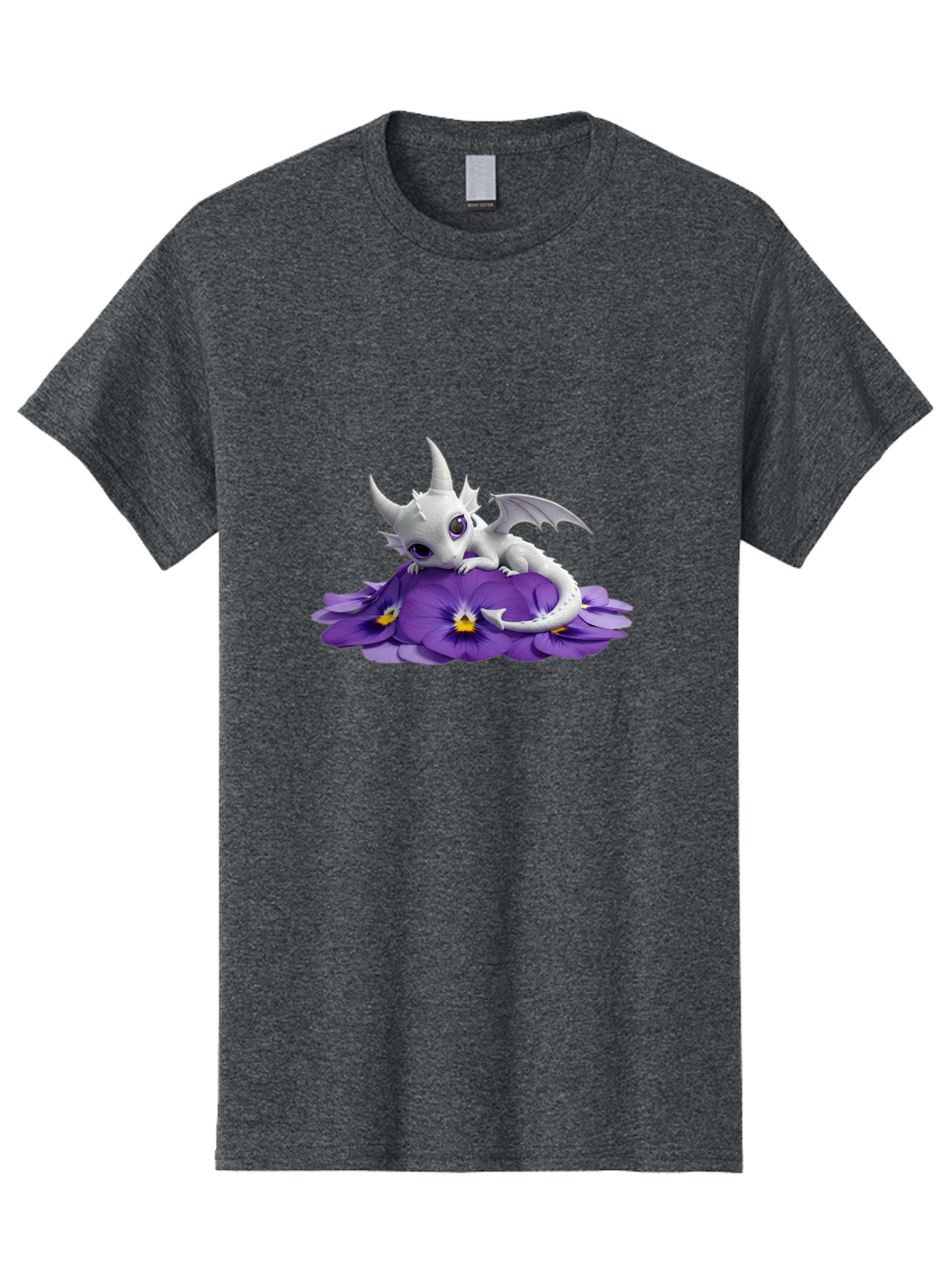 White-Dragon-On-Purple-Flowers Men'S Graphic Tee, 100% Cotton, Comfortable Casual Summer Wear, Machine Washable, Vintage Camera, Old Camera, Antique Camera, Black Camera, Classic Photography, Photography Equipment, Nostalgic Device, Baj872