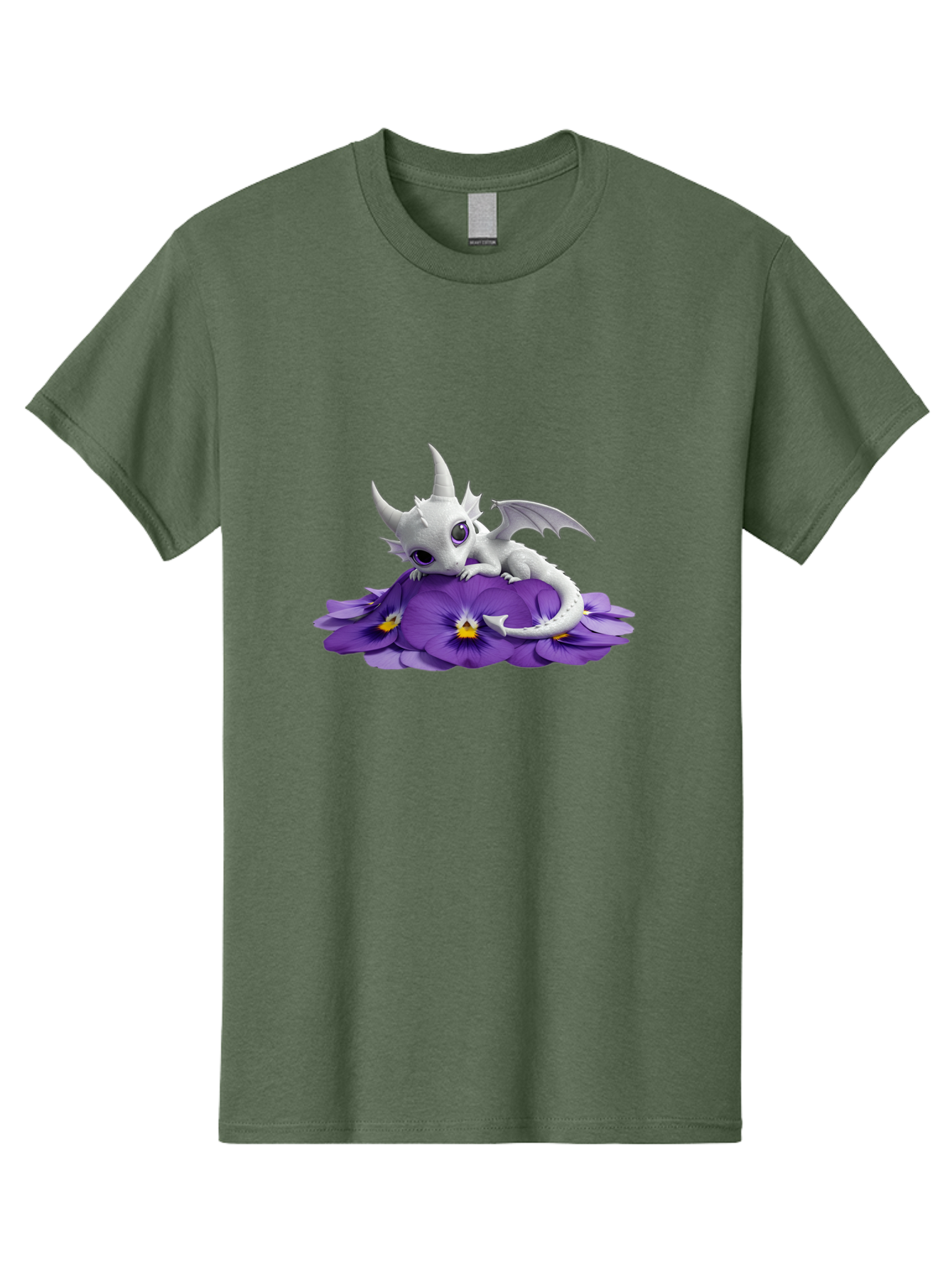 White-Dragon-On-Purple-Flowers Men'S Graphic Tee, 100% Cotton, Comfortable Casual Summer Wear, Machine Washable, Vintage Camera, Old Camera, Antique Camera, Black Camera, Classic Photography, Photography Equipment, Nostalgic Device, Baj872