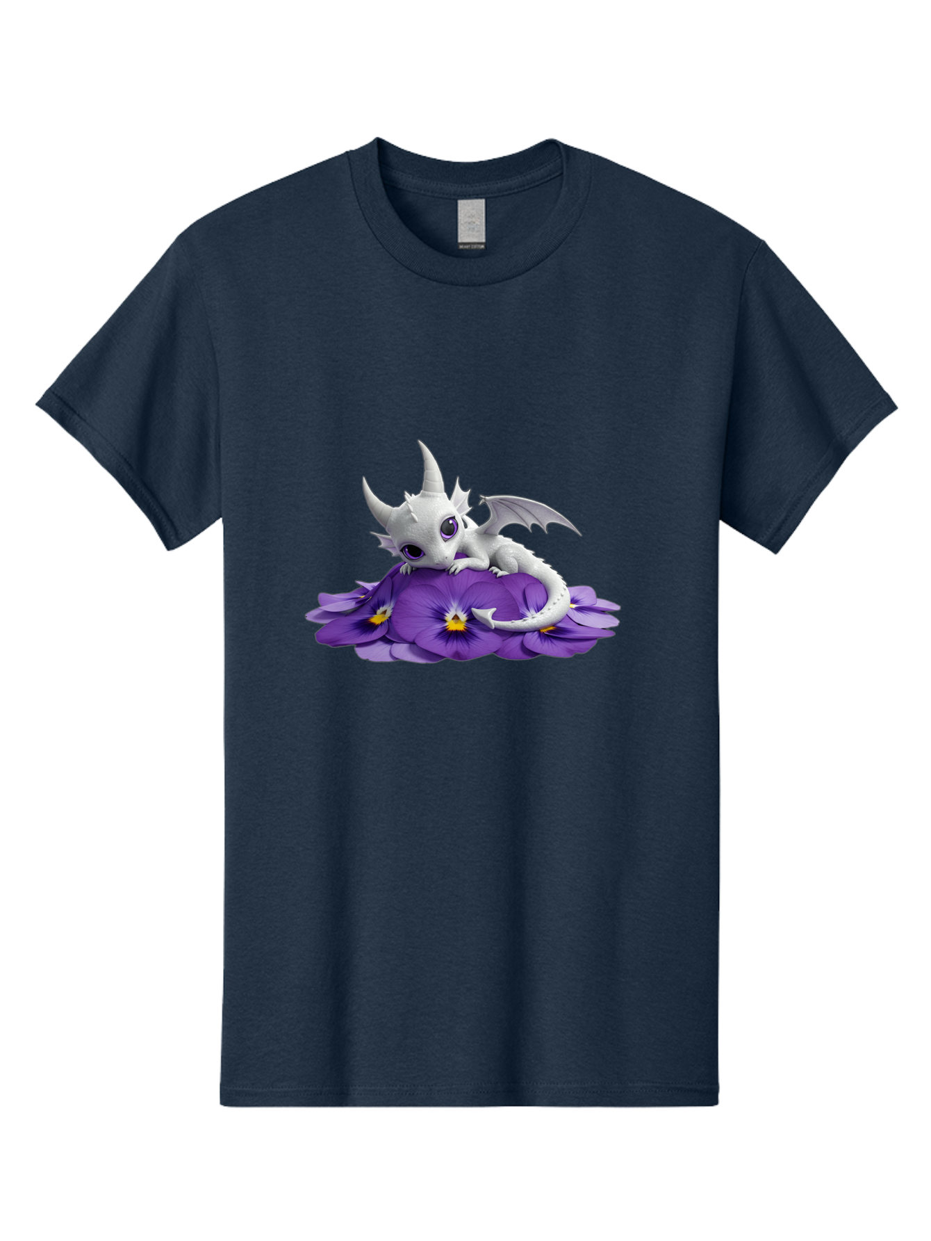 White-Dragon-On-Purple-Flowers Men'S Graphic Tee, 100% Cotton, Comfortable Casual Summer Wear, Machine Washable, Vintage Camera, Old Camera, Antique Camera, Black Camera, Classic Photography, Photography Equipment, Nostalgic Device, Baj872
